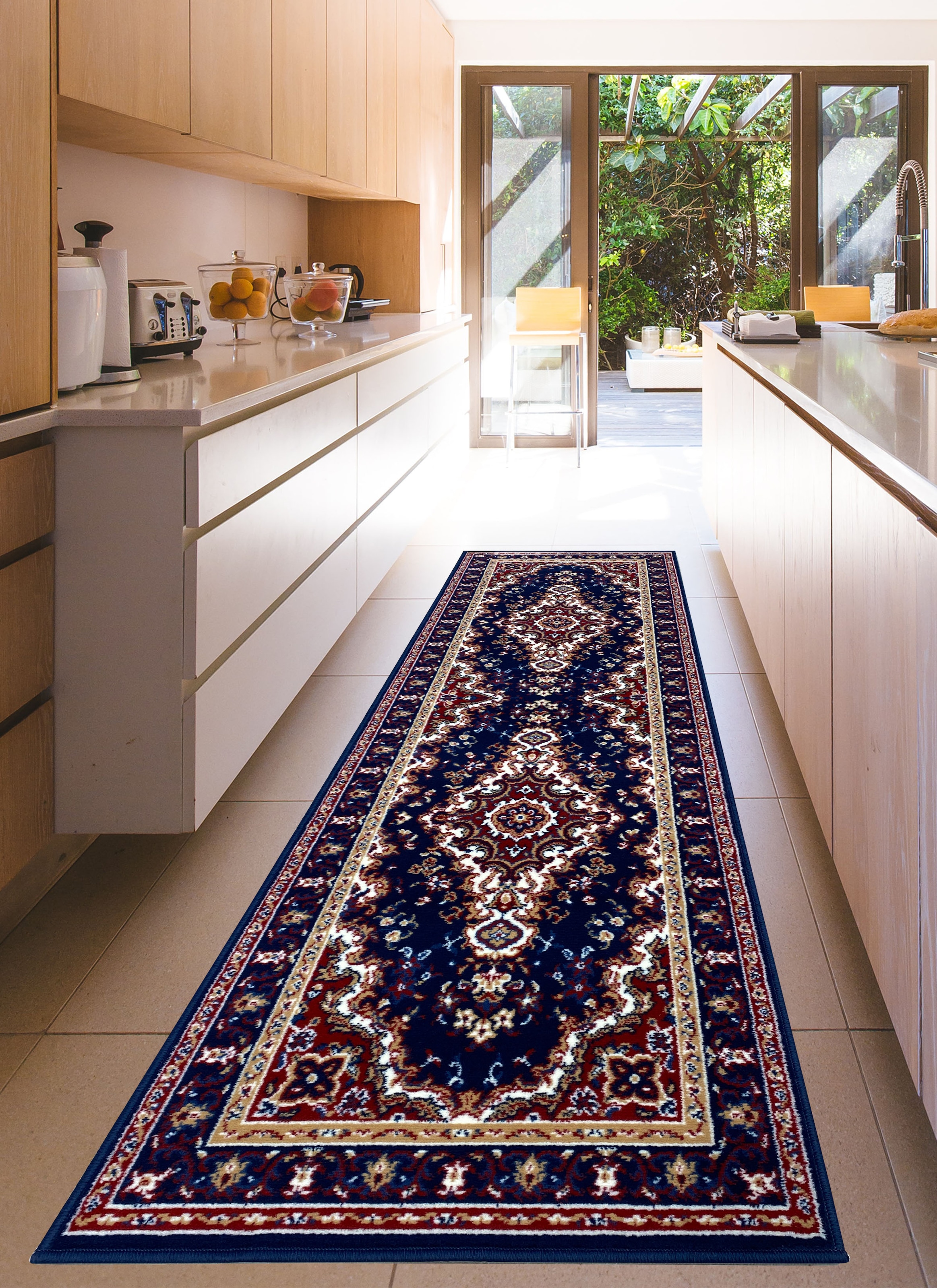 my home Läufer »Oriental, Made in Belgium«, rechteckig, 7 mm Höhe, Läufer, Brücke, Kurzflor, Orient-Optik, mit Bordüre, gewebt