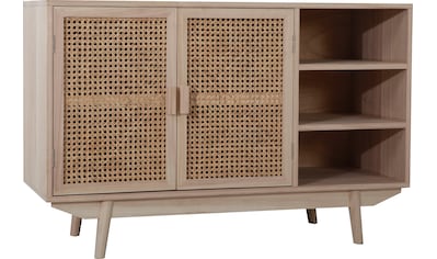 Sideboard, Türfronten aus Rattangeflecht, Wiener Geflecht