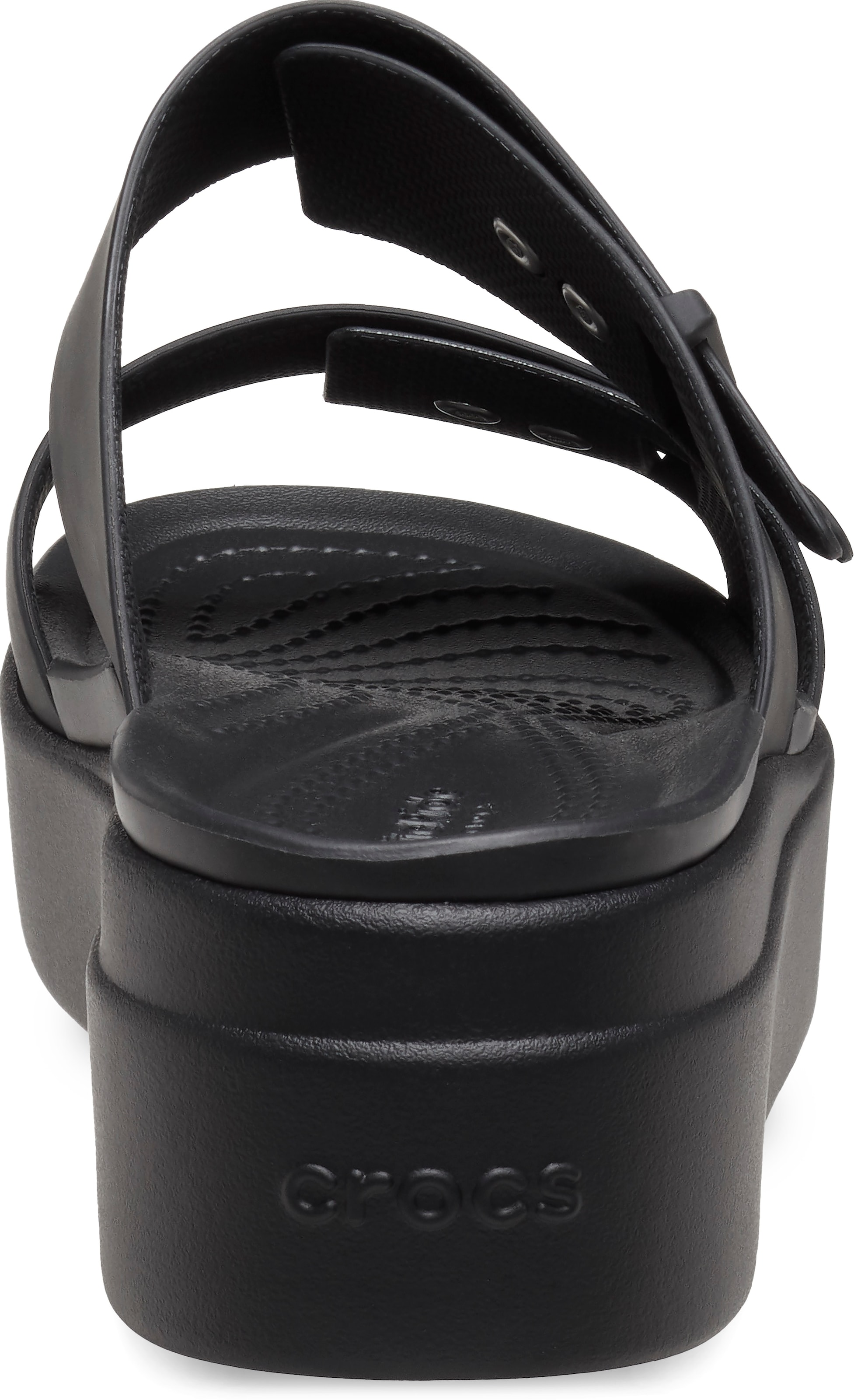 Crocs Pantolette »Brooklyn Low Wedge«, Plateau, Sommerschuh, Schlappen mit Schnallenverschluss