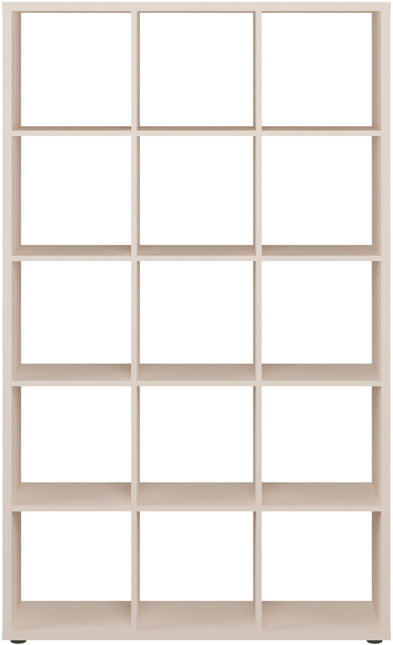 FORTE Standregal »Mauro, Raumteiler, sorgt für Stil und Ordnung« B/H/T ca: 107/176/ 32cm,  5 Fächer, Jedes Fach ist bis zu 5 kg belastbar, Fachgröße 33x33cm