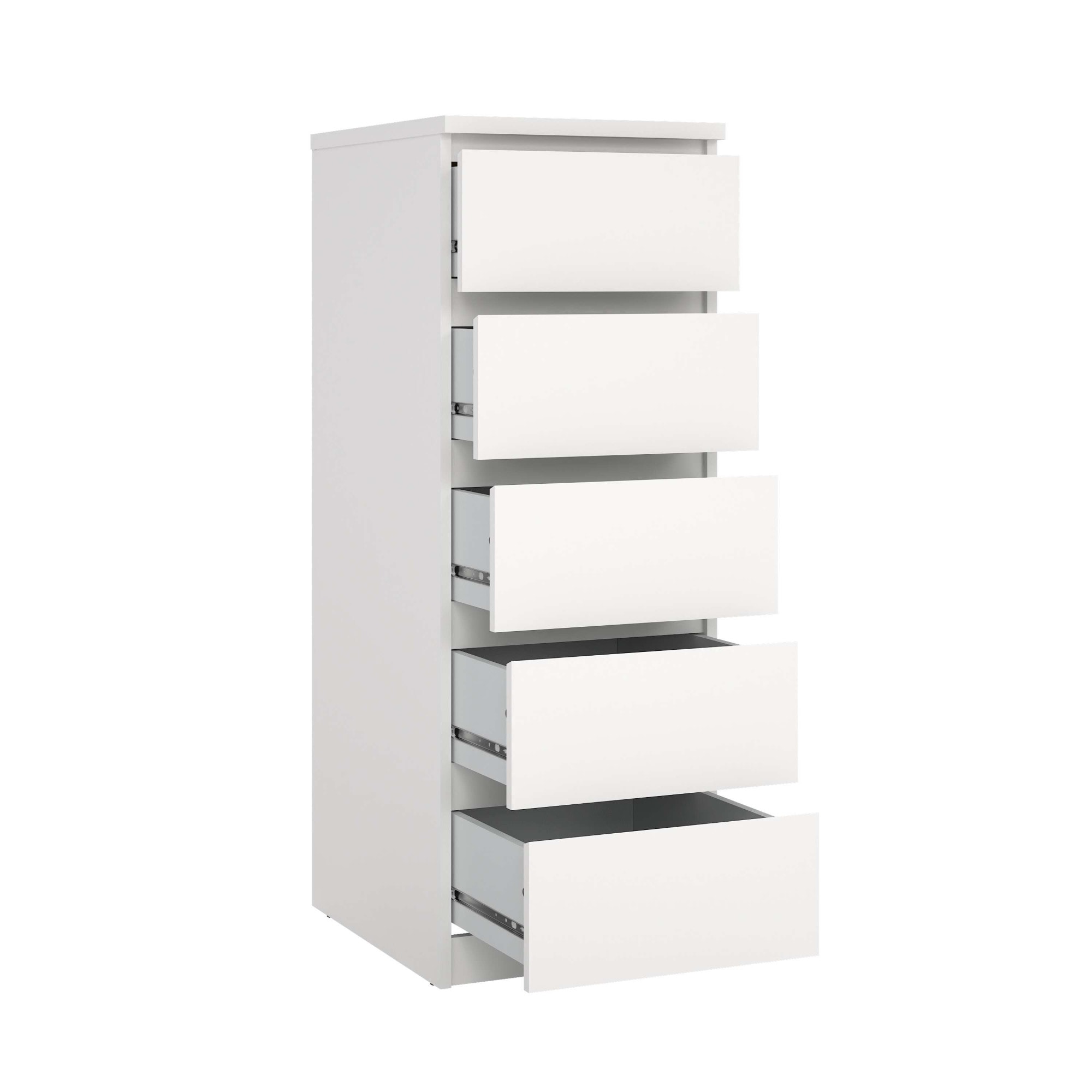 INOSIGN Highboard »Naia, Hochkommode, 5 Schubladen, Aufbewahrung, grifflose Front« Modern, skandinavisches Design, Schmal, in mehrere Farben