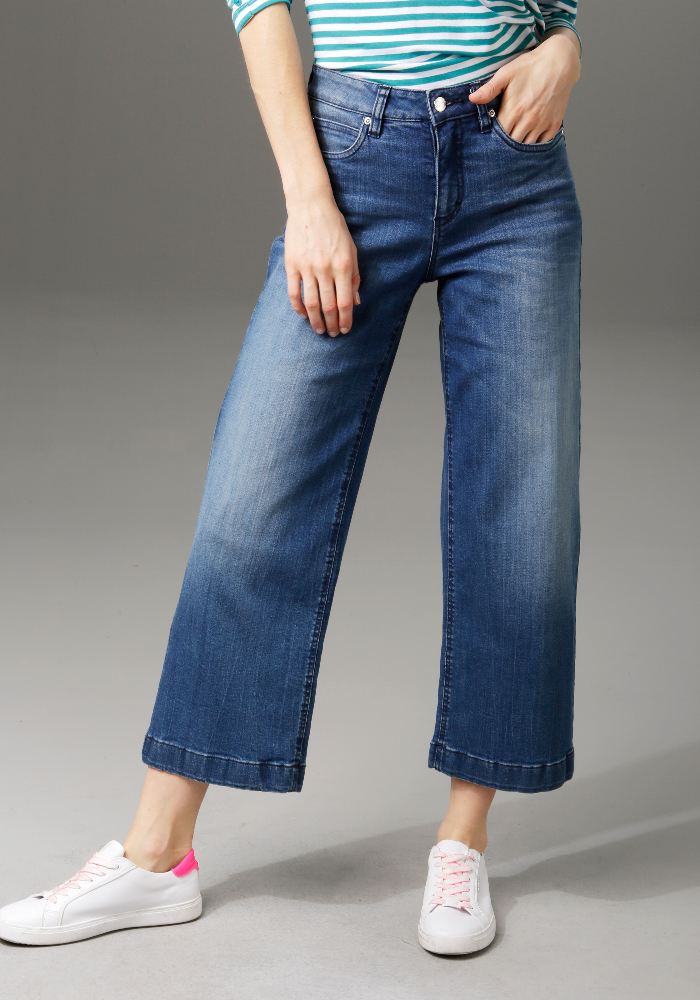 Aniston CASUAL 7/8-Jeans, in Used-Waschung