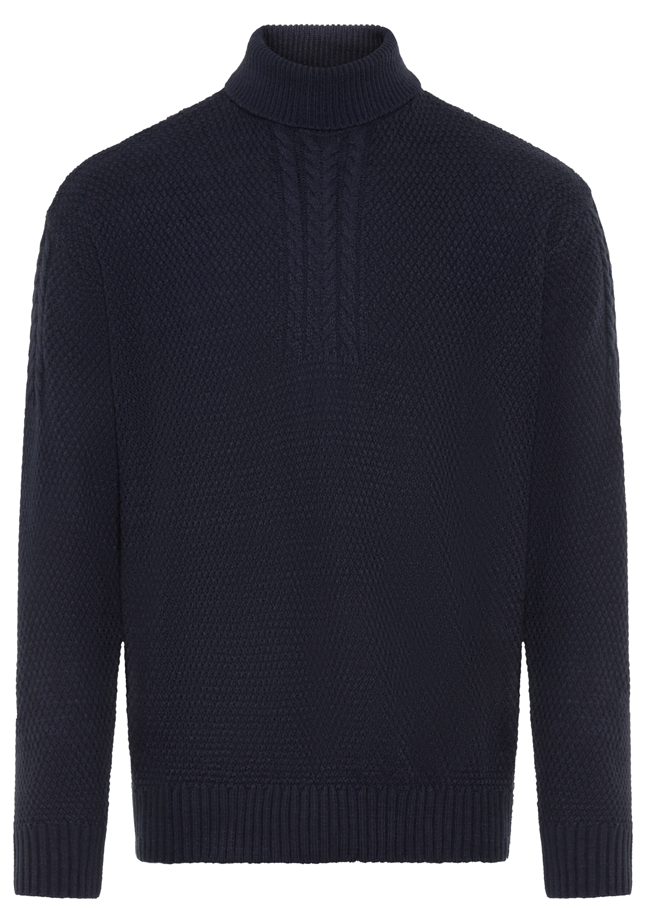 Man's World Rollkragenpullover »Neue Kollektion! Highlight Zopfmuster« aus Strickmaterial, mit Rollkragen, Regular Fit, mit Langarm