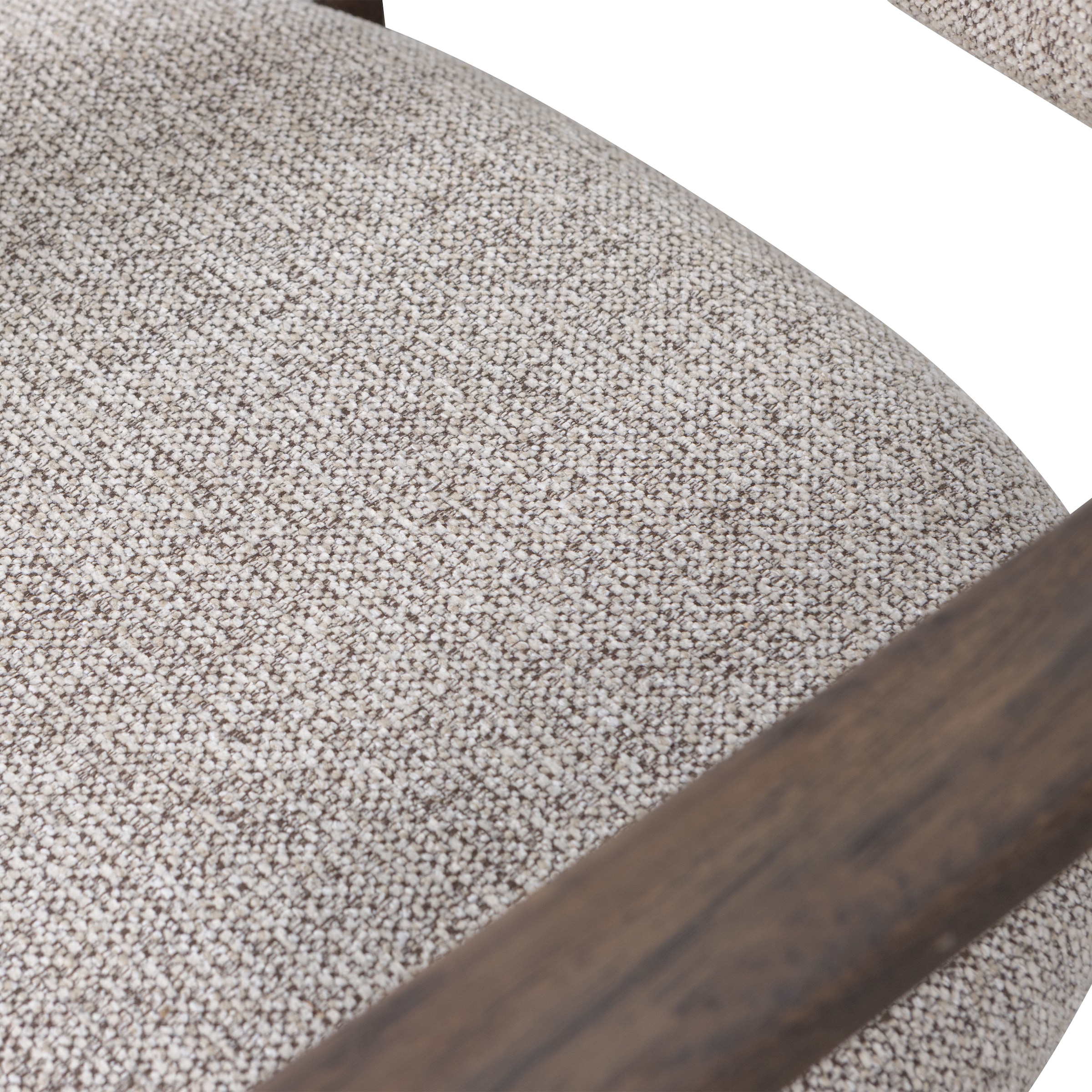WOOOD Loungesessel »Udar mit More-Melange-Bezug und Eichenholzgestell, B68 x T75 x H76 cm« Sehr hohe Verschleißfestigkeit, Tragkraft 120 kg, mittlere Sitzhöhe
