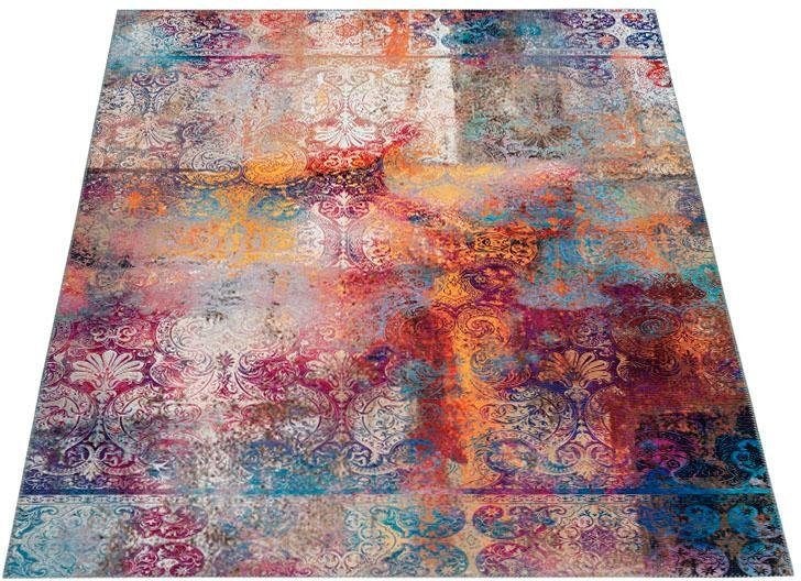 my home Teppich »Mateo«, rechteckig, 6 mm Höhe, abstraktes Design im Vintage-Look, florale Ornamente, flach, Kurzflor