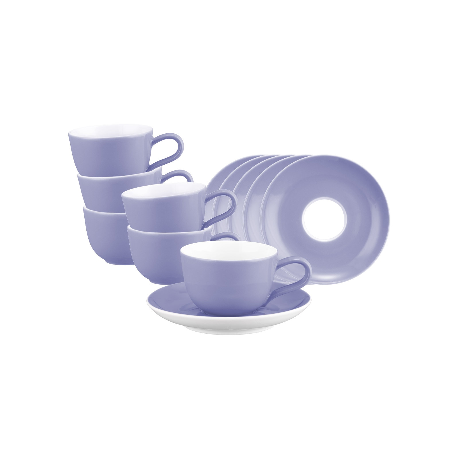 Seltmann Weiden Tasse »Espressotasse mit Untertasse Liberty Pure Colors 90 ml 6er Set« Spülmaschinenfest, Mikrowellensicher, Ofenfest