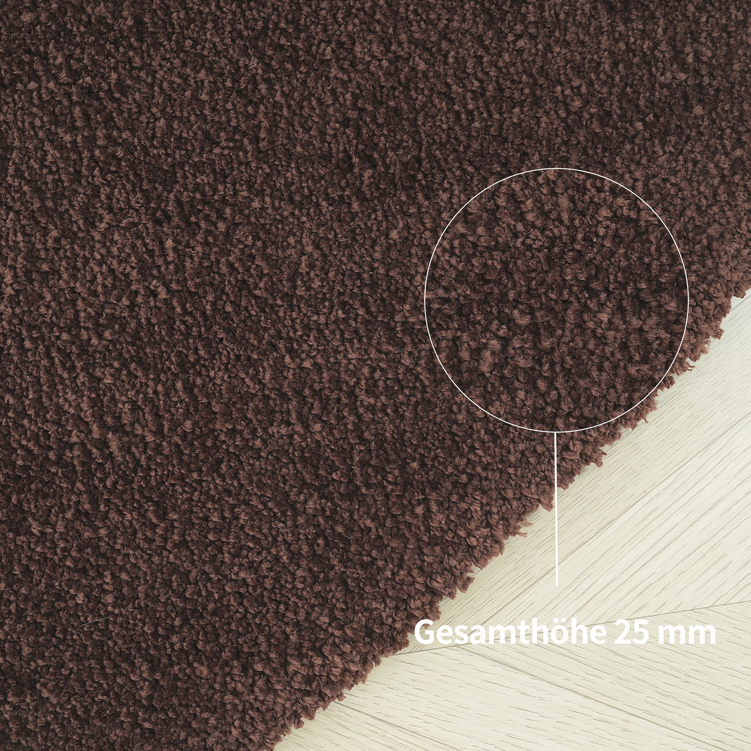 LeGer Home by Lena Gercke Hochflor-Teppich »Halrum, einfarbig, besondere Form, modern«, U-förmig, 25 mm Höhe, organische Form, bean shape, kuschelig, Wohnzimmer, Schlafzimmer