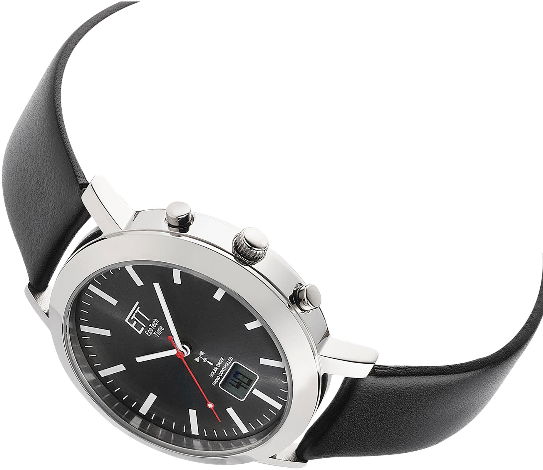 ETT Funkuhr »Station Watch, EGS-11578-21L«, Armbanduhr, Herrenuhr, Datum, Solar