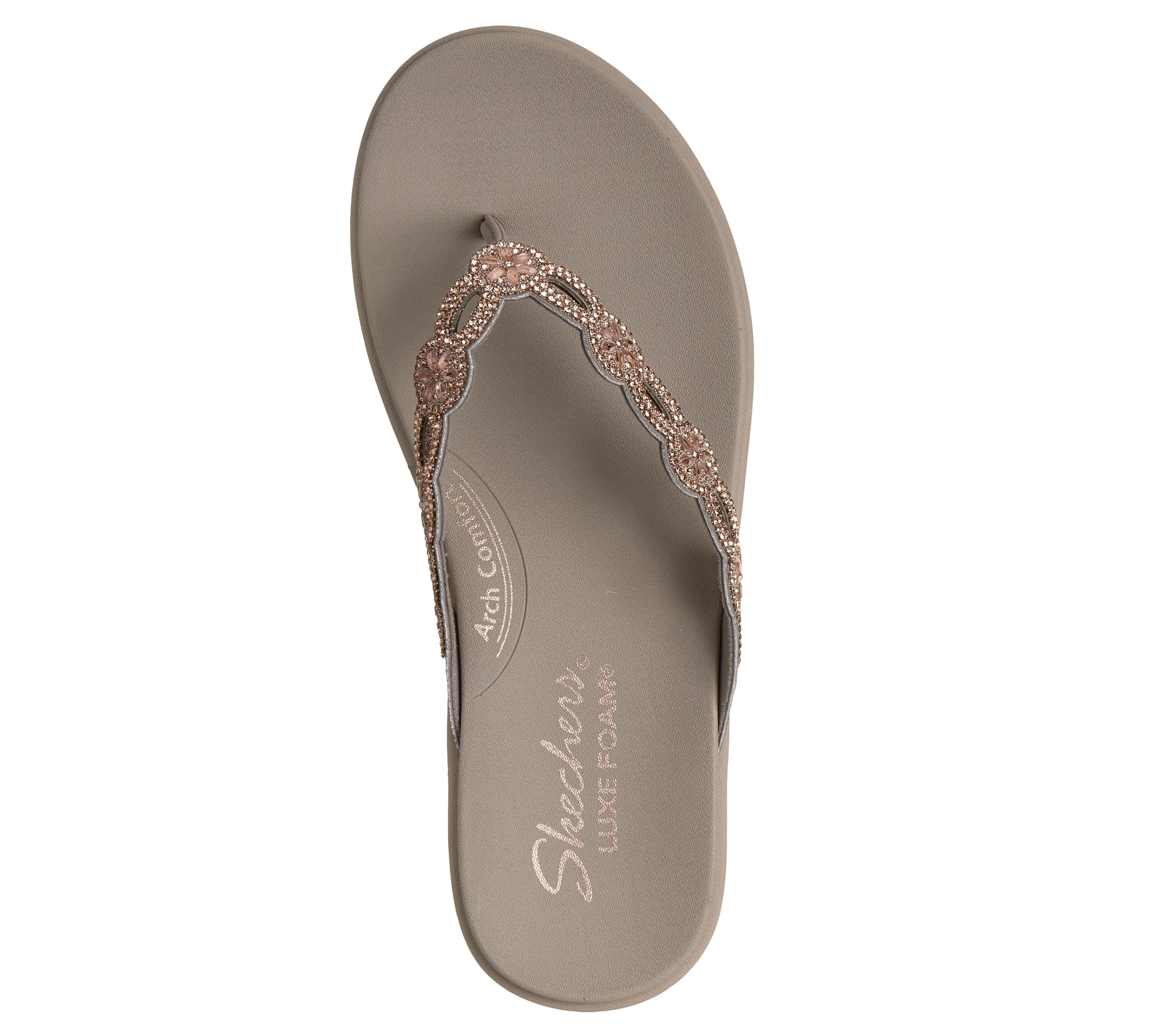 Skechers Zehentrenner »MEDITATION LUXE«  Strandschuh, Sommerschuh, Badeschuh mit Schmucksteinchen