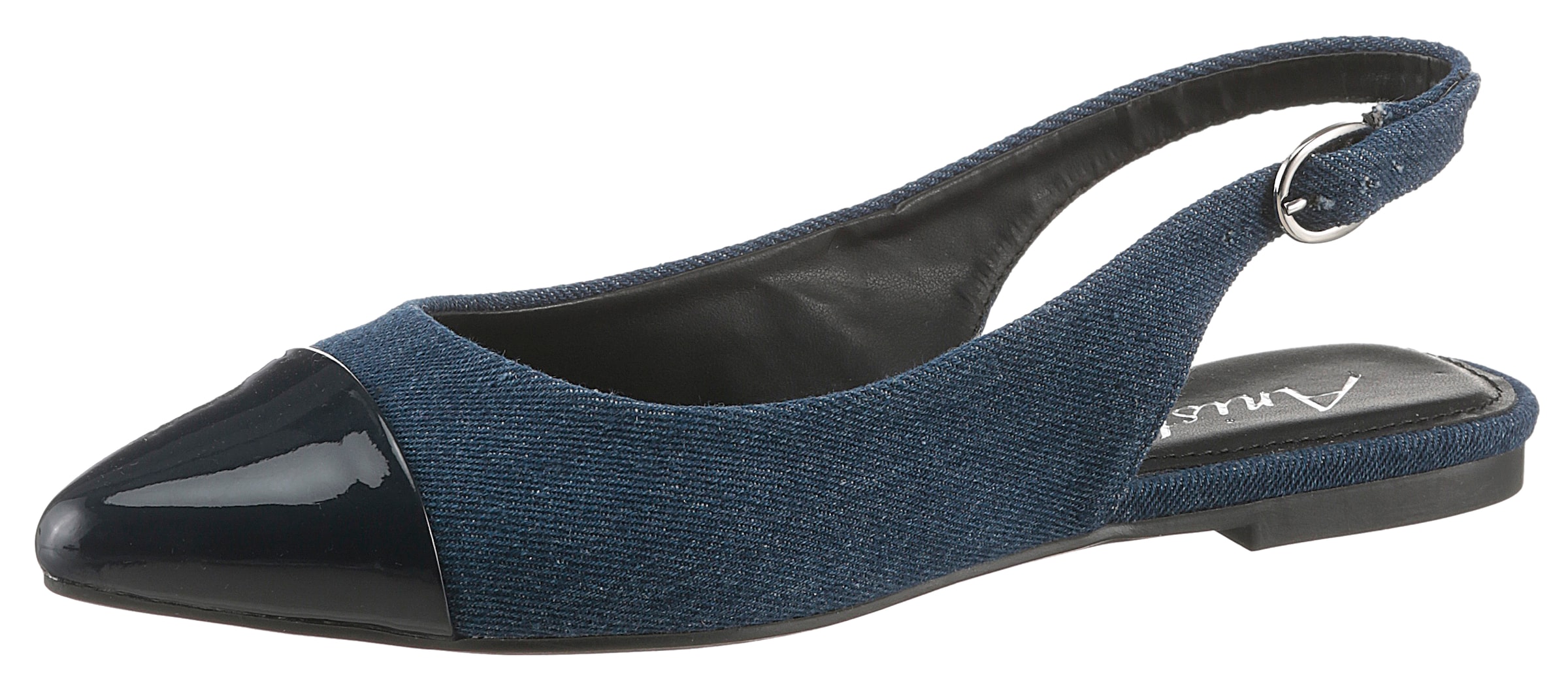 Aniston SHOES Slingpumps, Flat, Sommerschuh, Lackspitze - NEUE KOLLEKTION