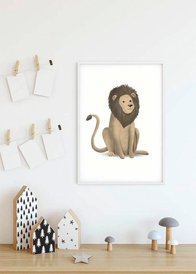 Komar Bild »Cute Animal Lion«, Tiere, (1 St.), Wandbild zur Dekoration - ohne Rahmen