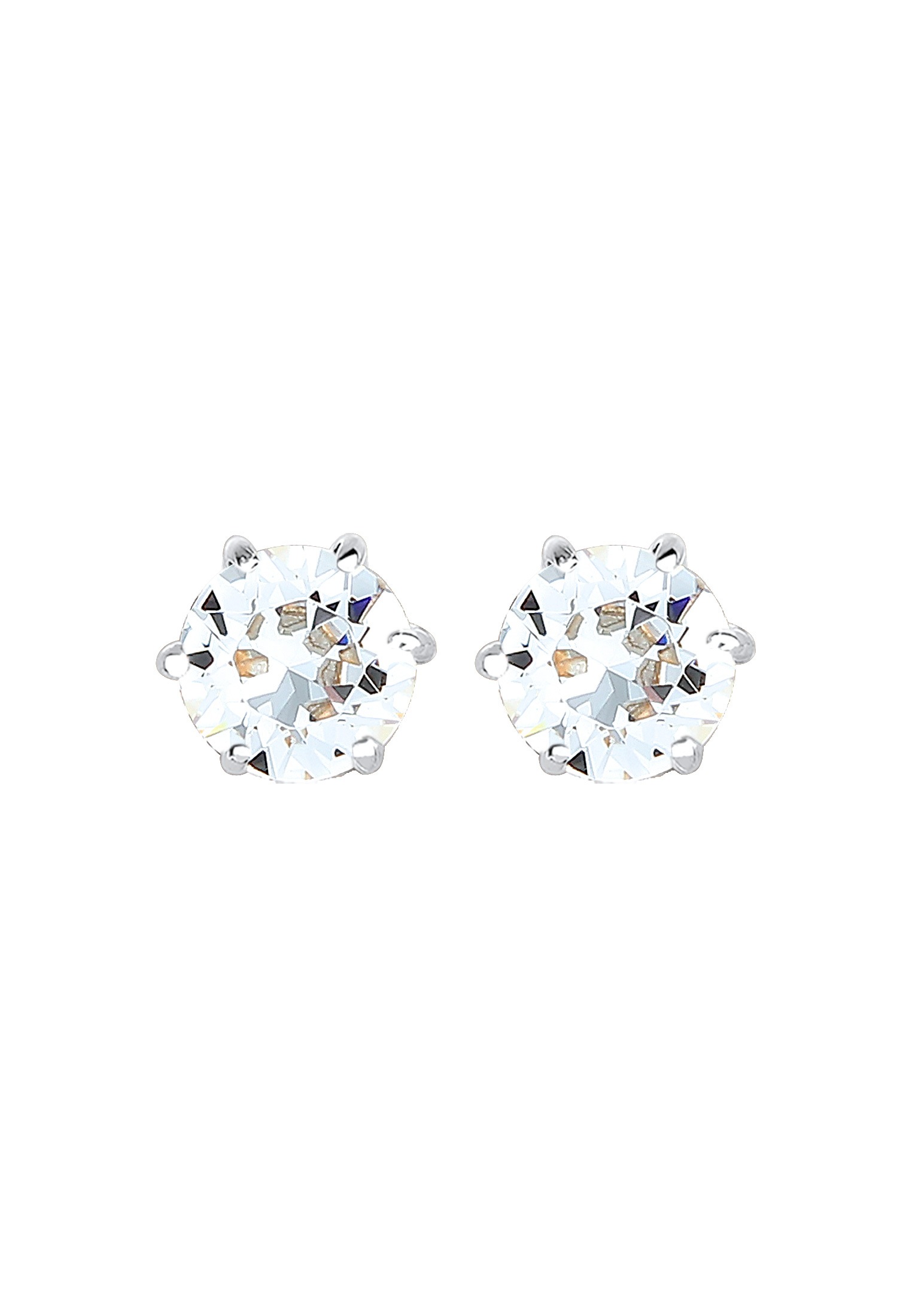 Elli Paar Ohrstecker »Ohrringe Funkelnd Rund Klassik 925 Silber, mit Kristallen von Swarovski®«