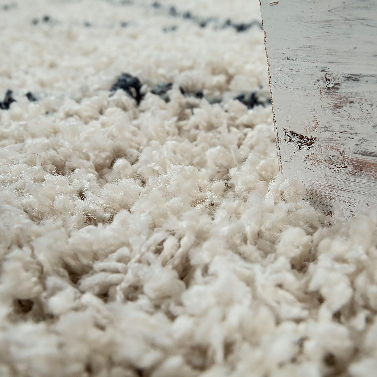 Paco Home Hochflor-Teppich »Nador 755«, rechteckig, 54 mm Höhe, weicher Shaggy mit Rauten Design und Fransen