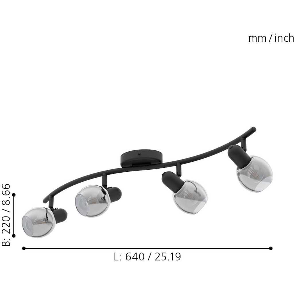 EGLO Deckenspot »POLLICA«, 4 flammig-flammig