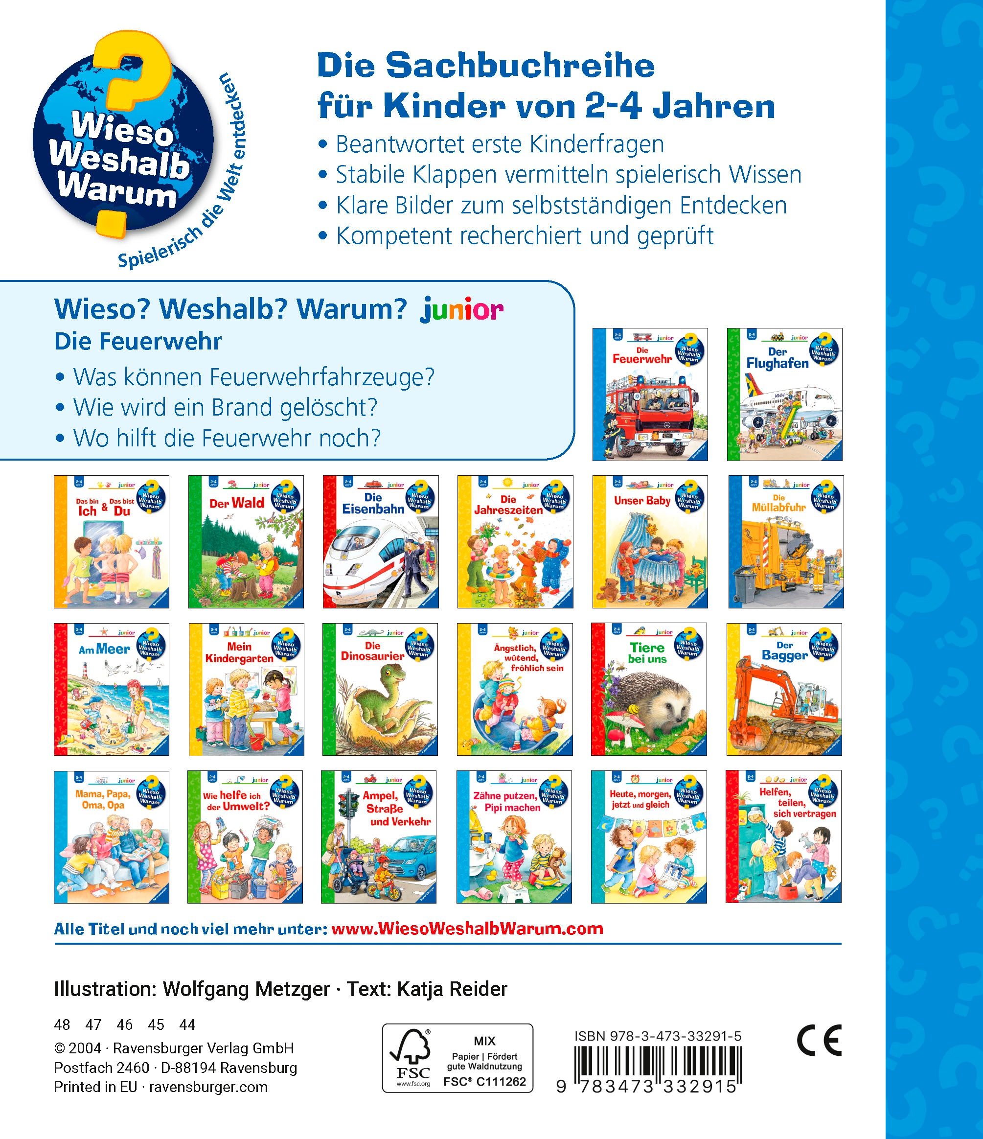 Ravensburger Buch »Wieso? Weshalb? Warum? junior, Band 2: Die Feuerwehr«