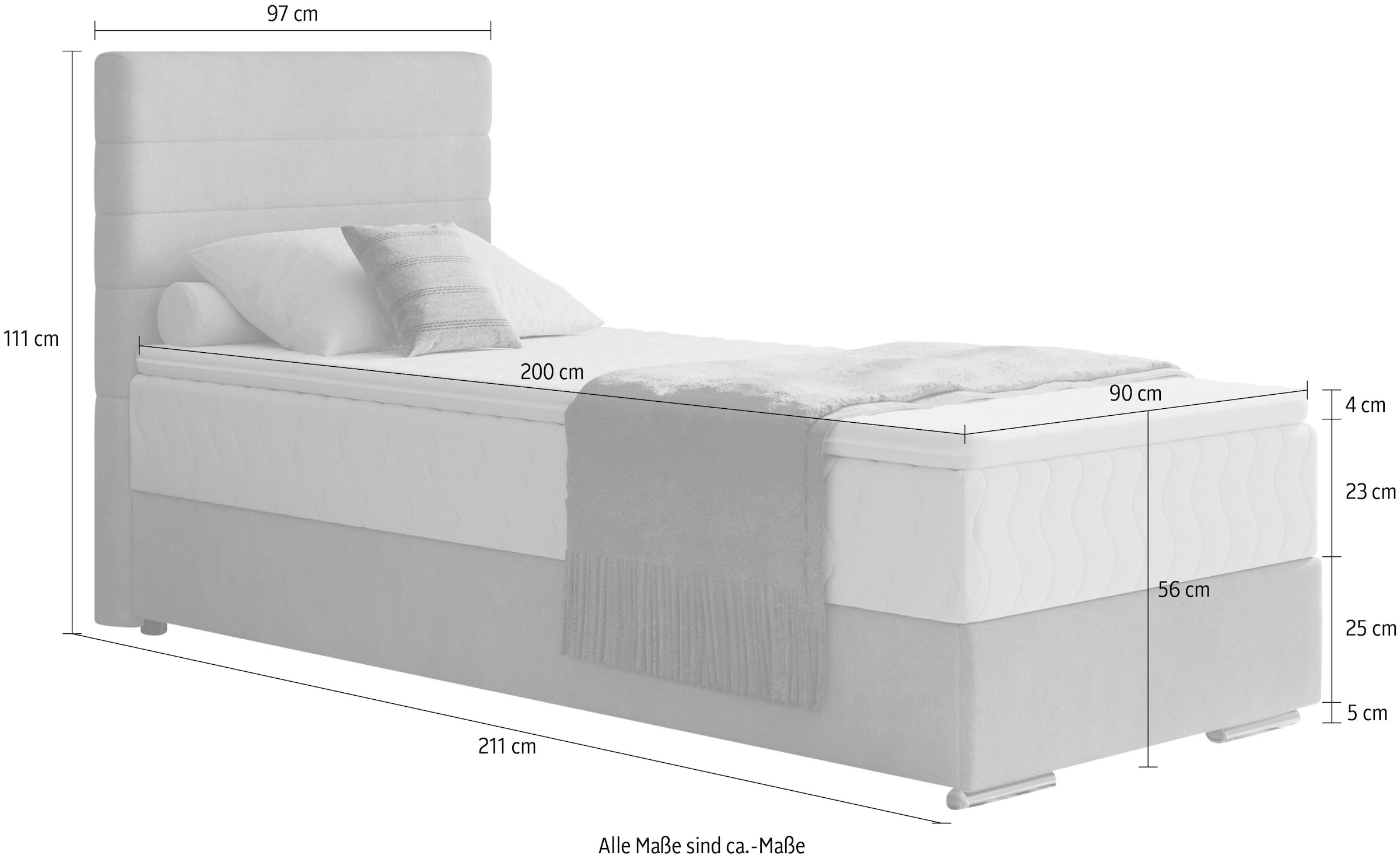 Mr. Couch Boxbett »Stratus 2«, inkl. Bettkasten und Matratze