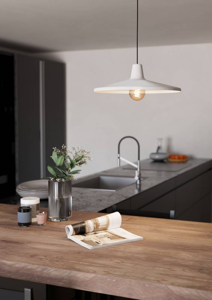 EGLO Hängeleuchte »MINIERE«, 1 flammig, Leuchtmittel E27 | ohne Leuchtmittel, Pendelleuchte, Metall in Grau, Hängelampe mit E27 Fassung, Ø 42 cm