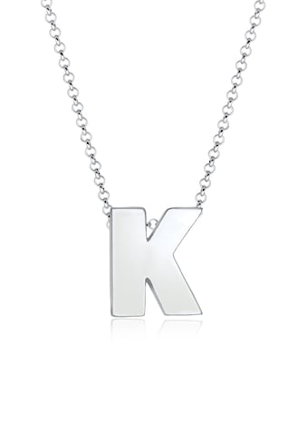 Elli Kette mit Anhänger »Buchstabe K Initialen Trend Minimal 925 Silber« kaufen