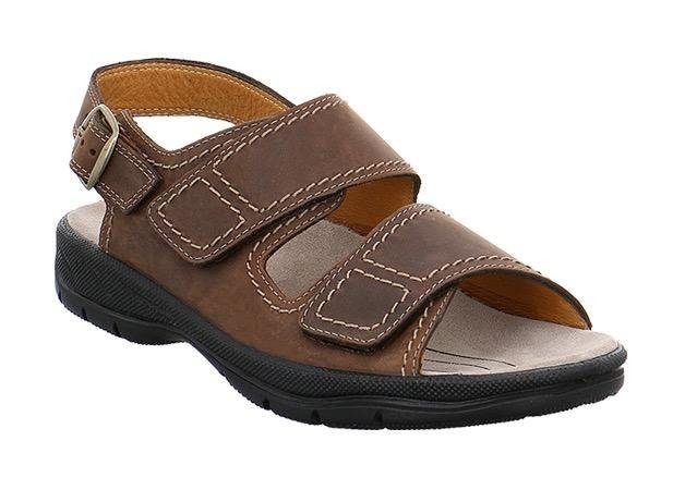 Riemchensandale, Sommerschuh, Klettschuh, Outdoorschuh, mit Kontrastnähten