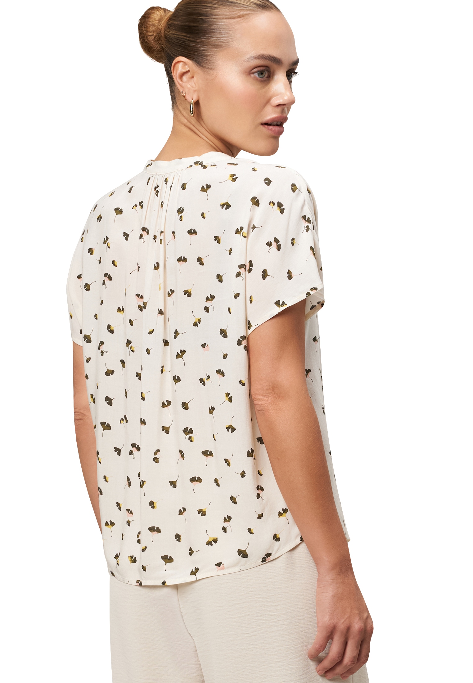 Zero Klassische Bluse »Bluse mit Blätterdruck«