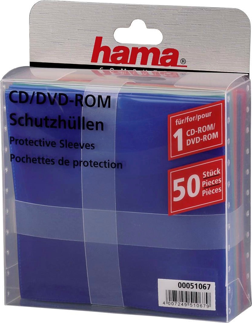 CD-Hülle »CD-/DVD-Schutzhüllen 50, Farbig«