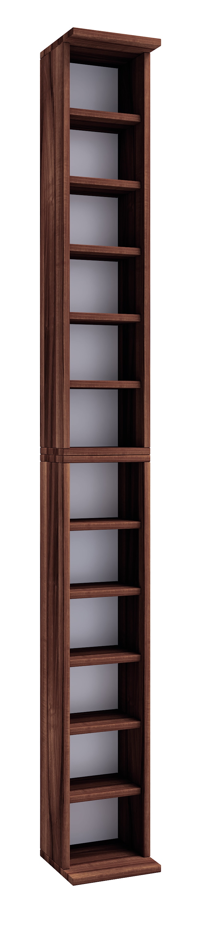 VCM Standregal »VCM Holzregal stehend | platzsparender CD Schrank für 204 CDs oder 72 DVDs | Maße: H. 180 x B. 21 x T. 20 cm | Elegantes DVD Regal stehend | Blu-Ray Regal | CD Regal - Bigol«