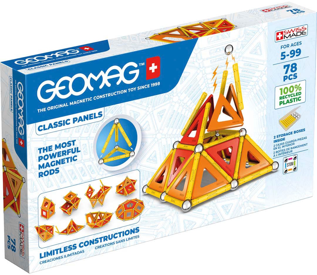 Geomag Magnetspielbausteine »GEOMAG Classic Panels, Recycled« aus recyceltem Material; Made in Europe in orange