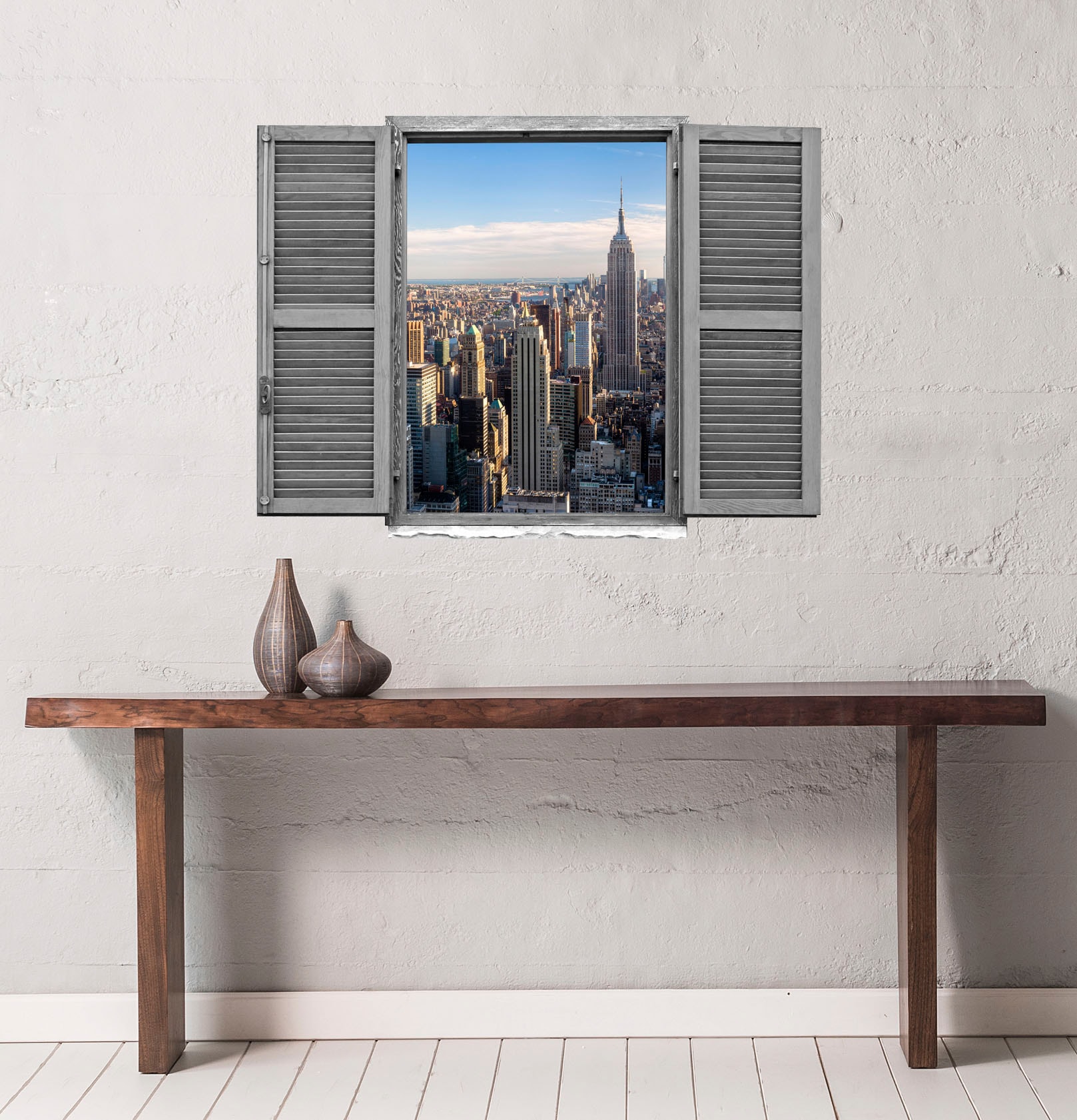 queence Wandtattoo »New York«, (1 St.), Wandsticker, Wandbild, selbstklebend, 3D, Fenster
