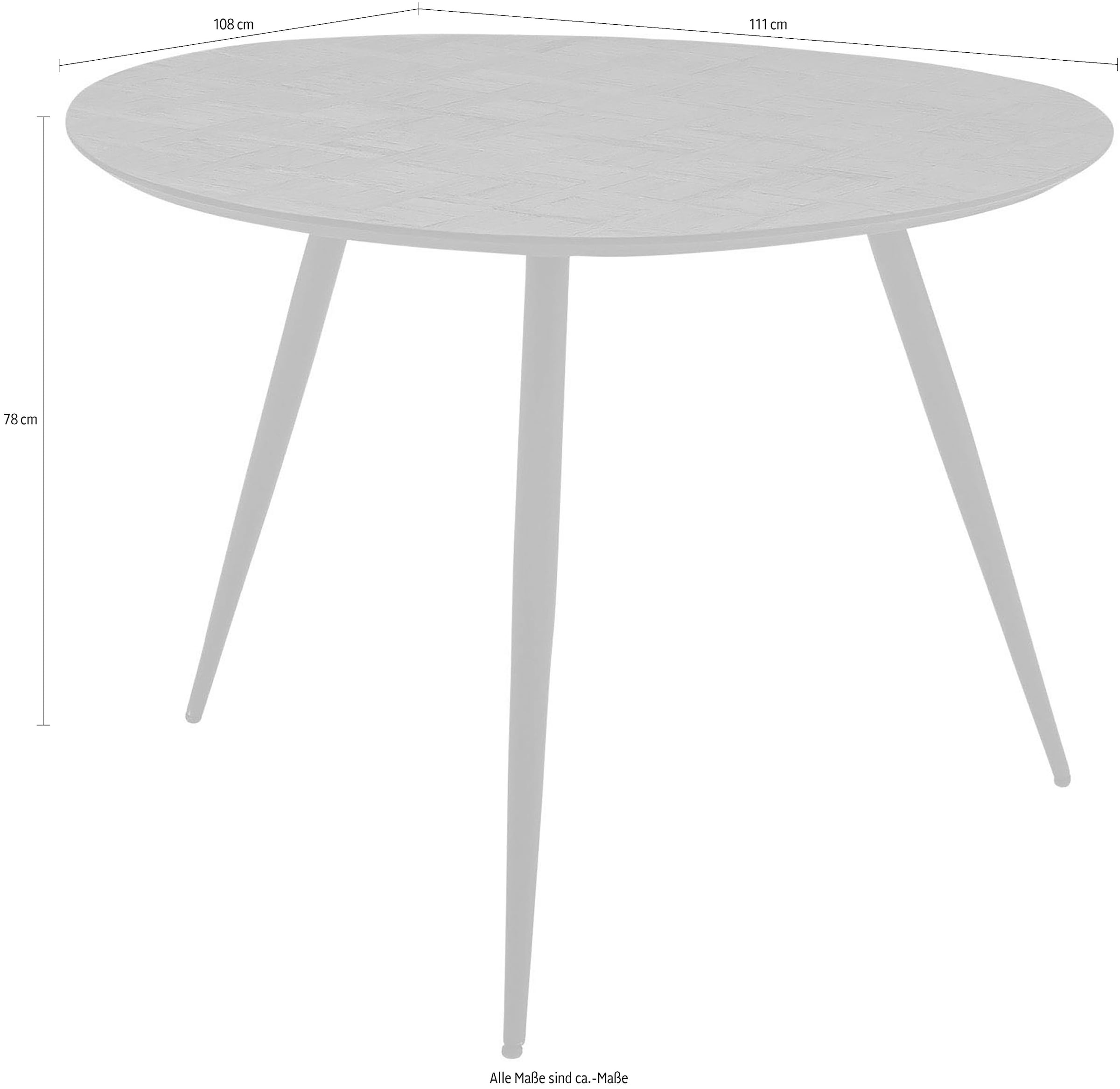 Stolkom Esstisch »Joe«, Massivholz Teak recycelt, Tisch mit Mosaik Muster