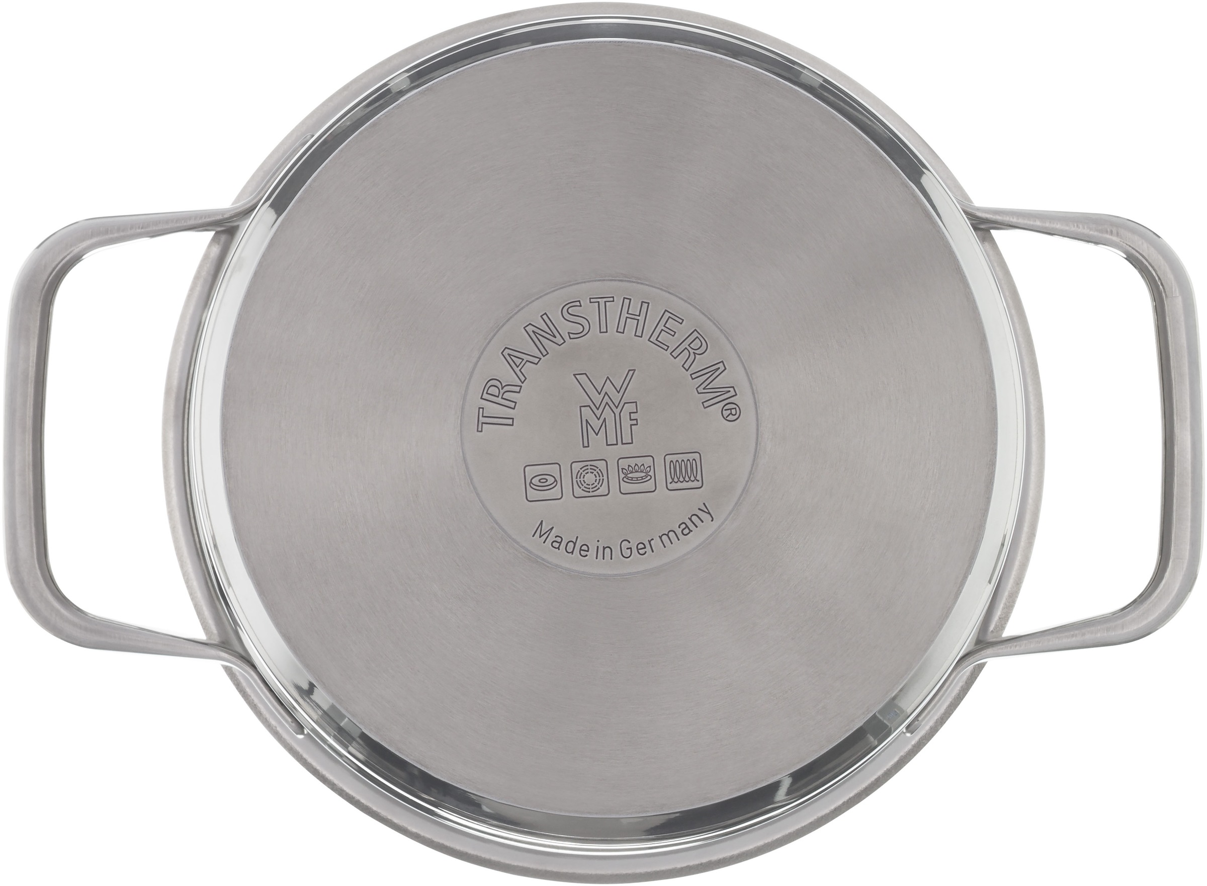 WMF Kochtopf »Compact Cuisine«, Cromargan® Edelstahl Rostfrei 18/10, (2 tlg.), wärmeduzierende Hohlgriffe, Innenskalierung, Schüttrand