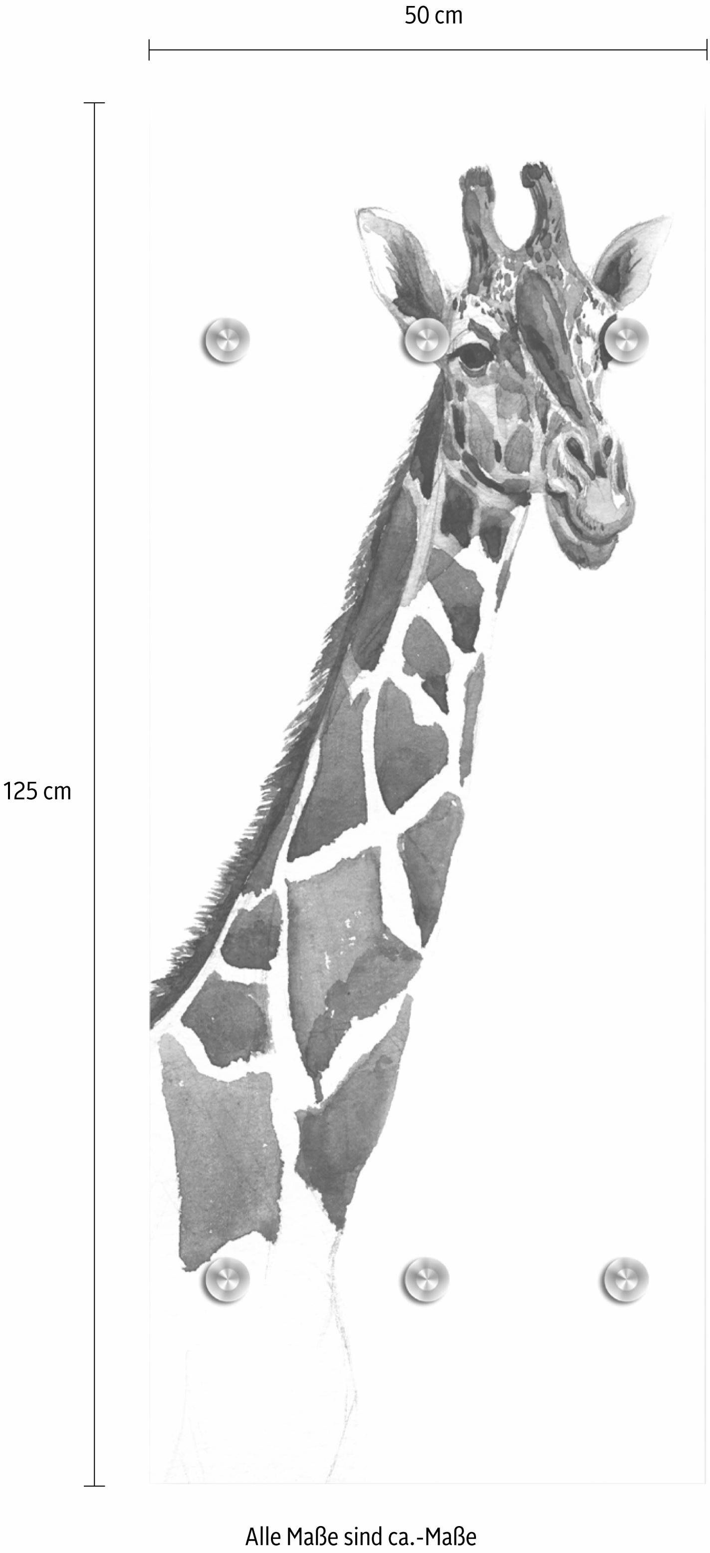queence Garderobenleiste »Giraffe«, mit 6 Haken, 50 x 120 cm