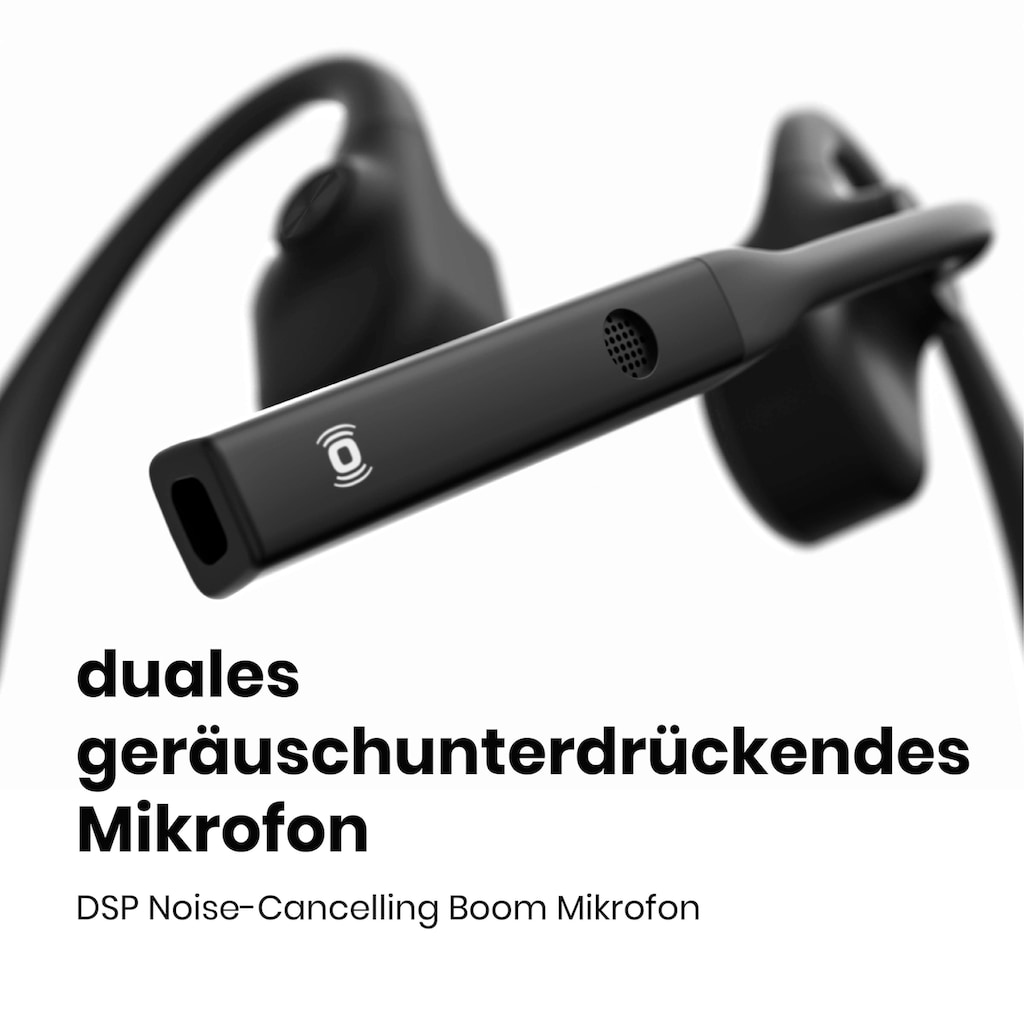 Shokz Bluetooth-Kopfhörer »OpenComm«, Bluetooth-Wireless-A2DP Bluetooth-AVRCP Bluetooth-HSP-HFP-NFC, Noise-Cancelling-Freisprechfunktion