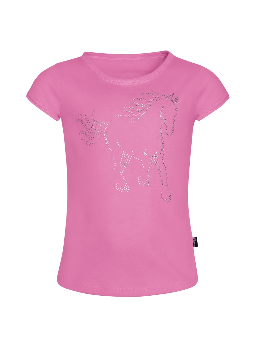 Trigema T-Shirt »TRIGEMA T-Shirt mit glitzerndem Pferde-Printmotiv«, (1 tlg.)
