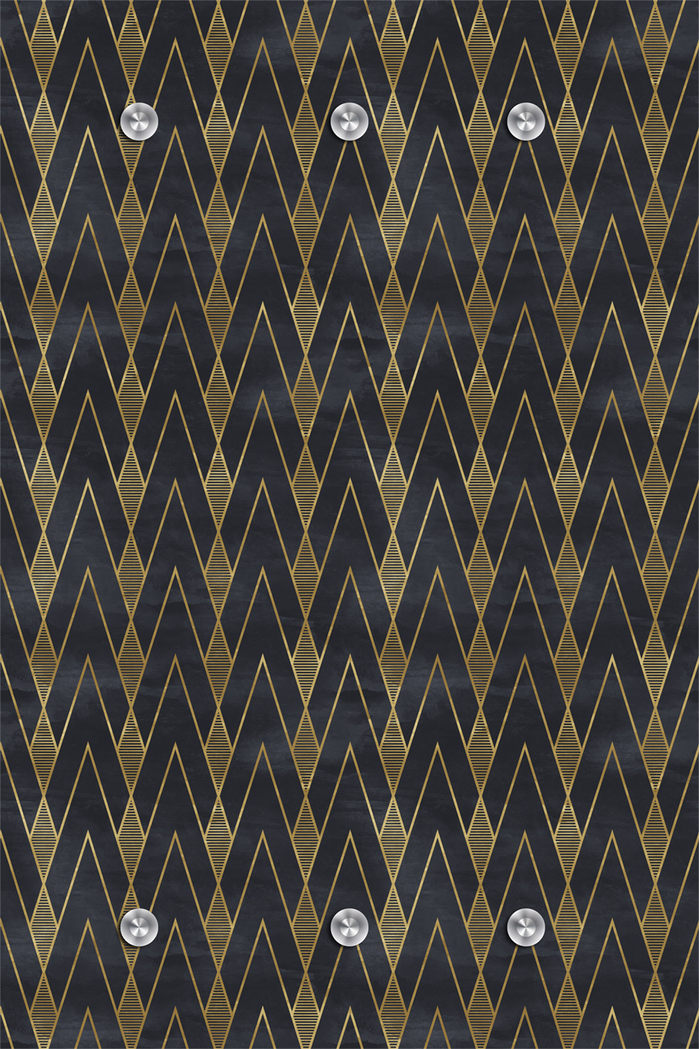 Queence Garderobenleiste »Zacken« mit 6 Haken in blau, Größe B/H/T: 80 cm x 120 cm x 5 cm