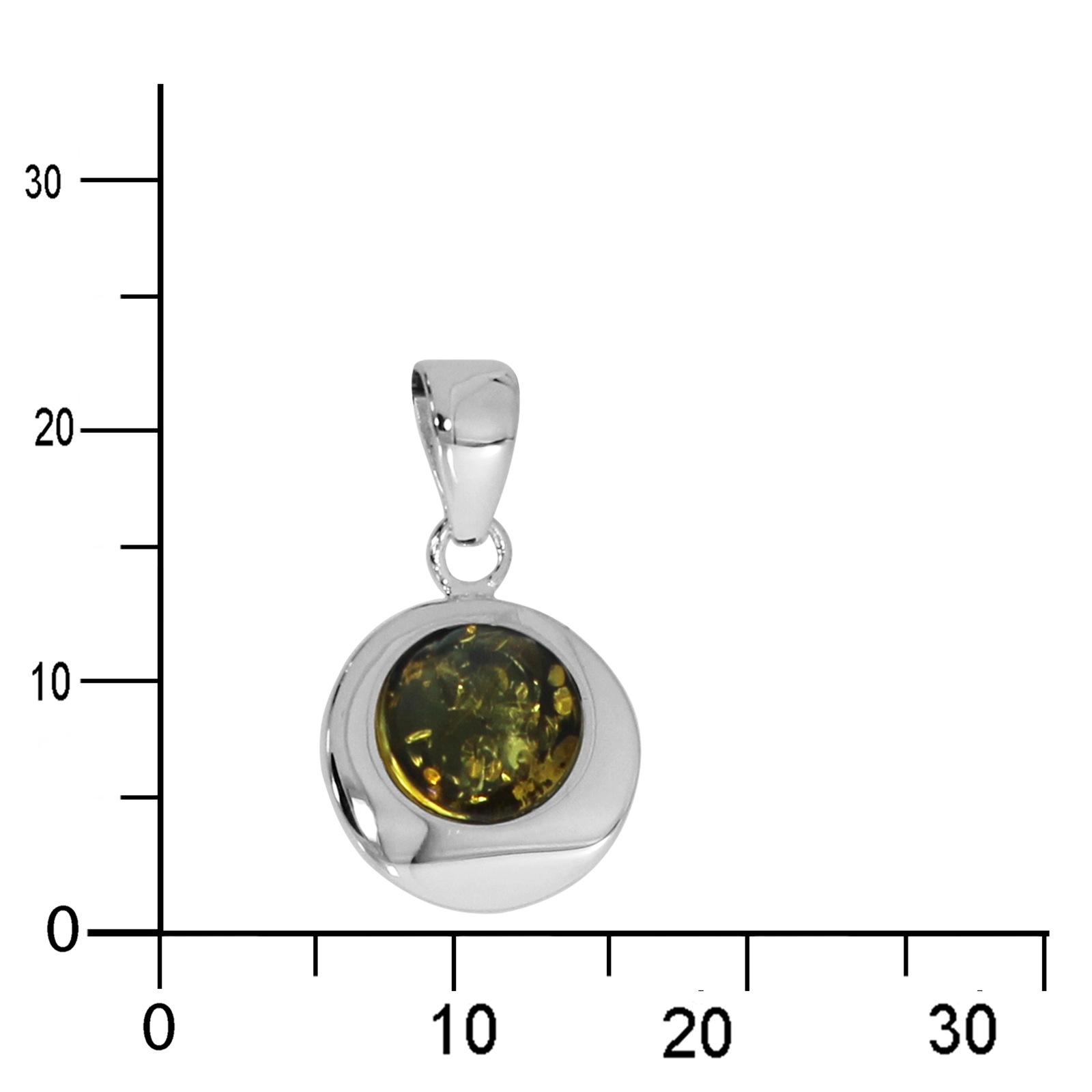 OSTSEE-SCHMUCK Kettenanhänger »- Alina 12 mm - Silber 925/000 - Bernstein«