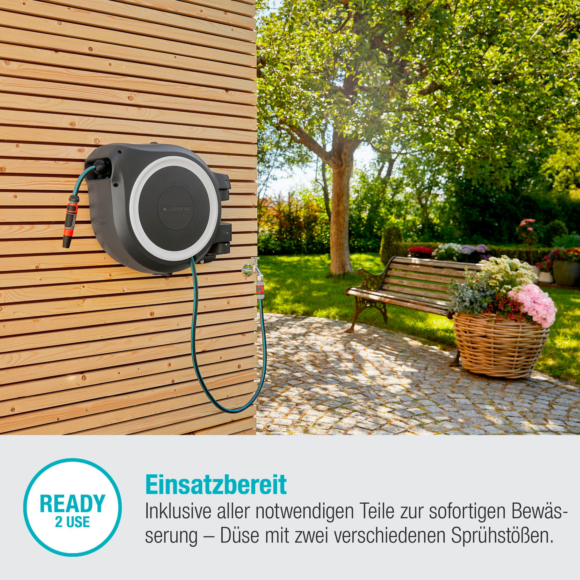 GARDENA Wandschlauchbox »RollUp XL, 18632-20«, mit 35 Meter Schlauch