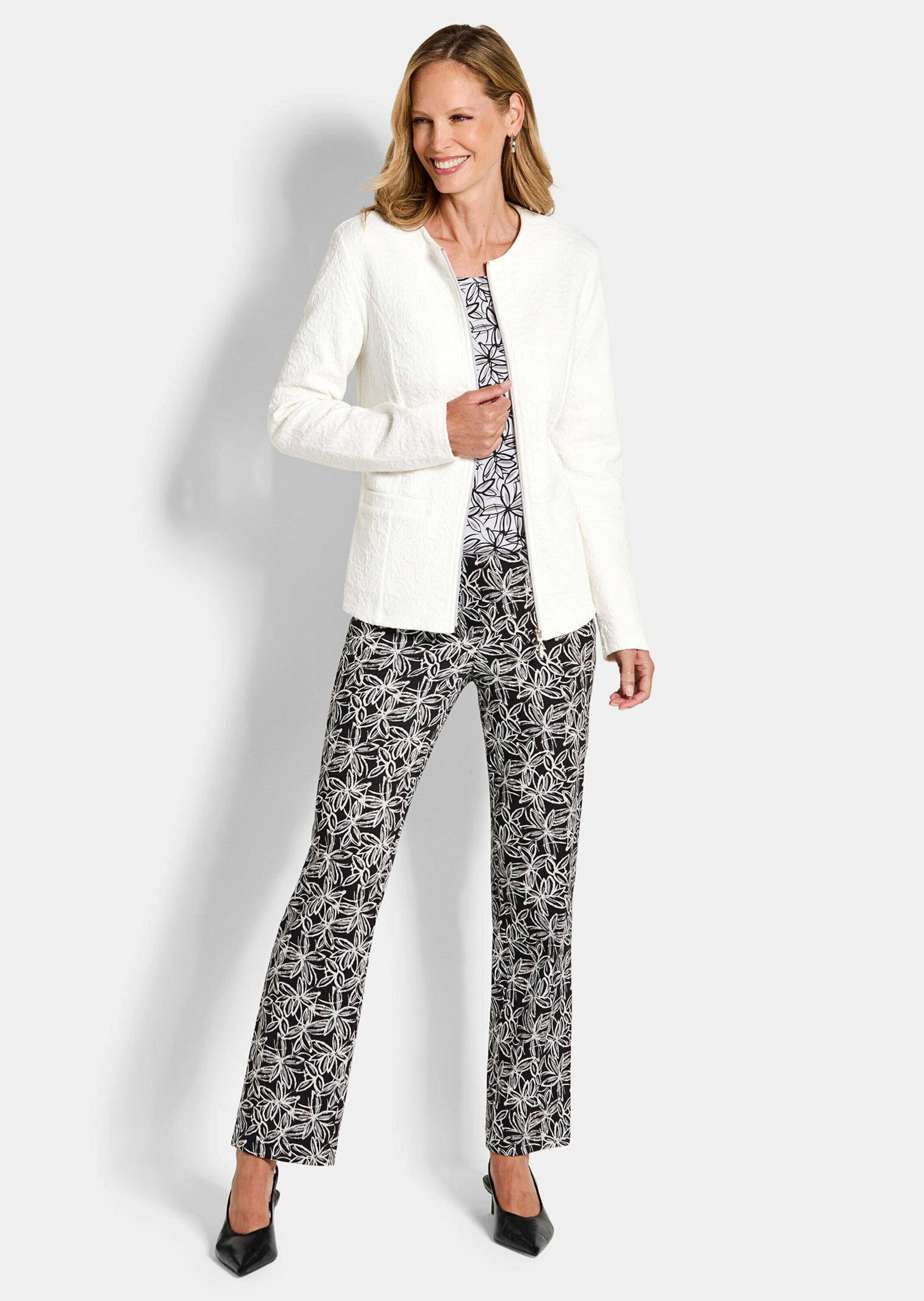 GOLDNER Sommerjacke »Elegante Baumwolljacke mit Struktur« Jaquardstruktur im Jersey