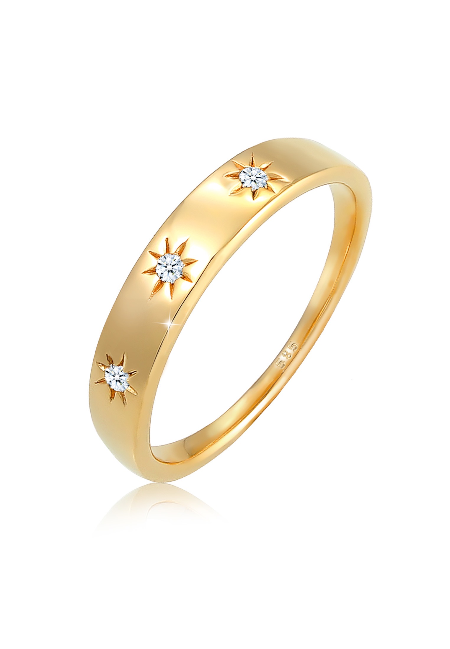 Diamore Diamantring »Verlobung Stern Diamant 0.06 ct. 585 Gold«