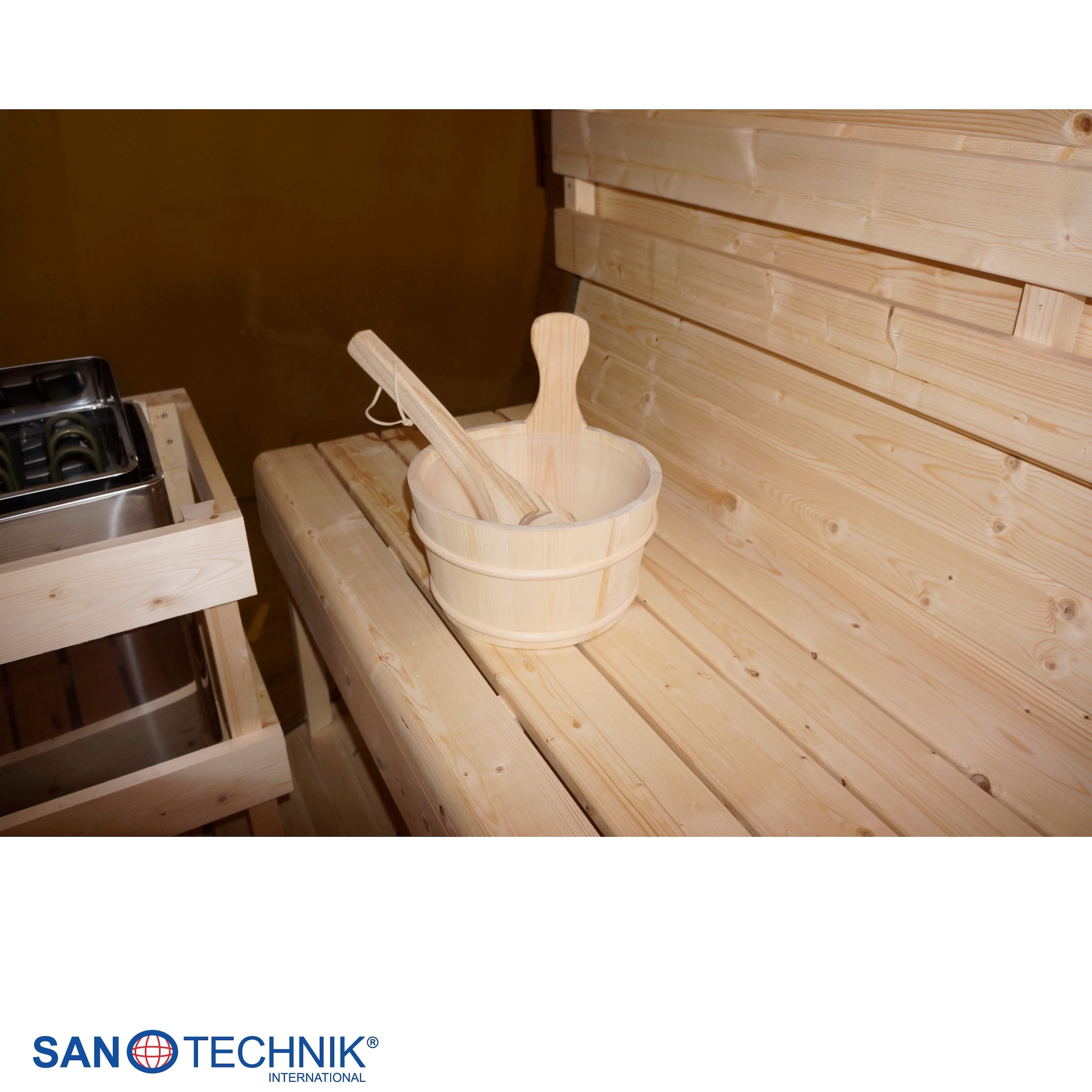 Sanotechnik Sauna »Außensauna NYBORG« für 4 oder 6 Personen; inkl. 6 kW oder 8 kW Saunaofen und Saunasteine