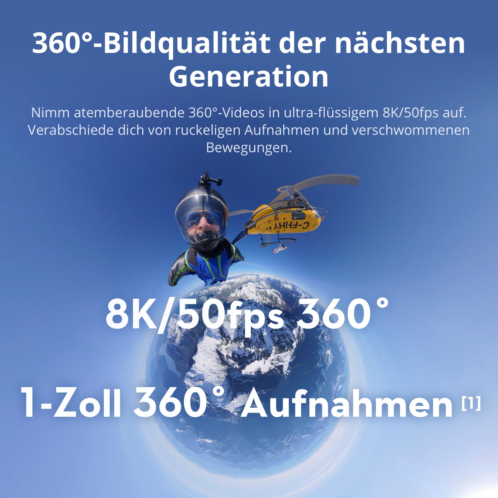 DJI Action Cam »Osmo 360 Standard Combo« 8K Bluetooth 360°-Kamera