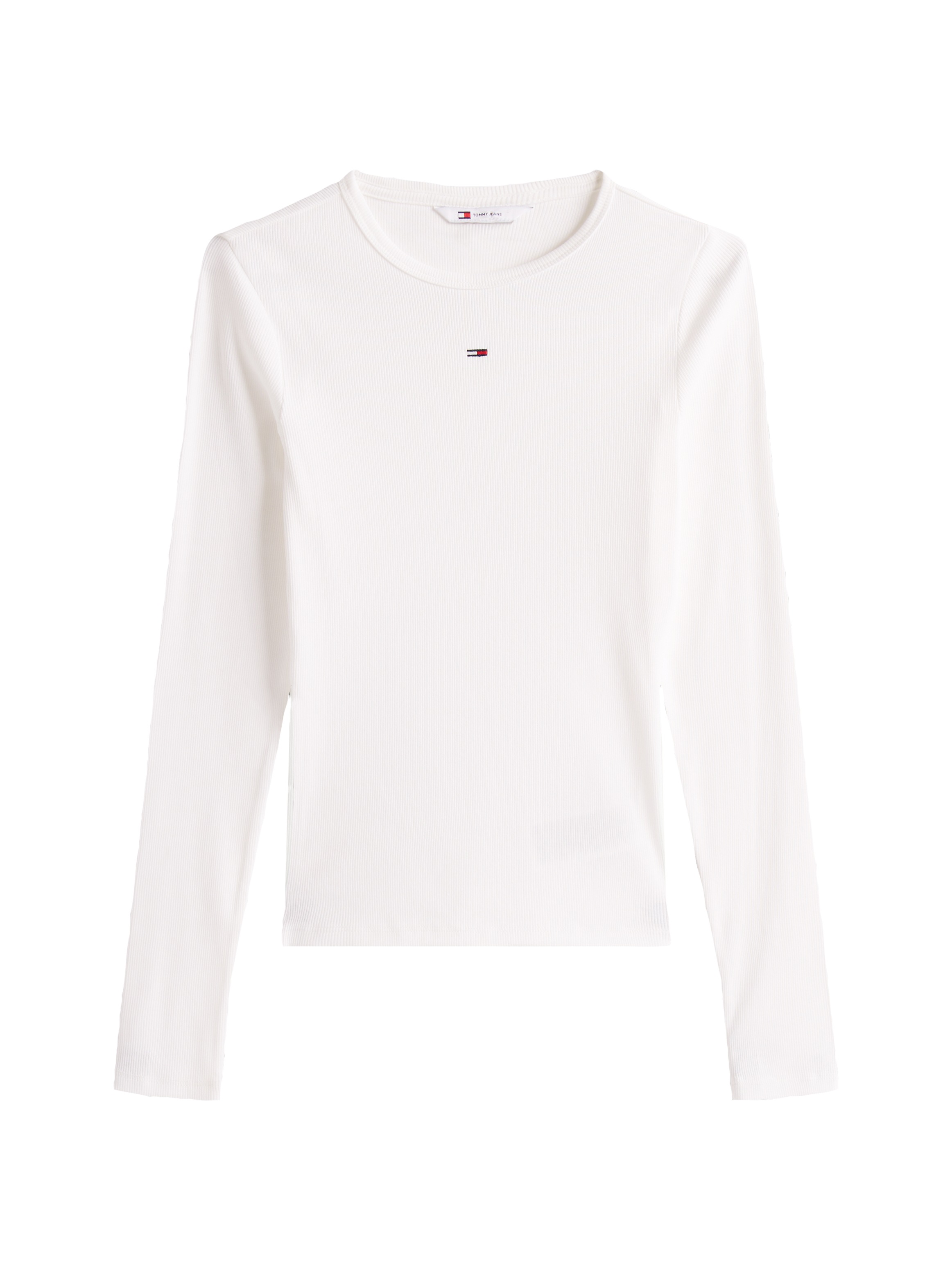 Tommy Jeans Langarmshirt »TJW SLIM ESSENTIAL RIB LS«, mit Logostickerei