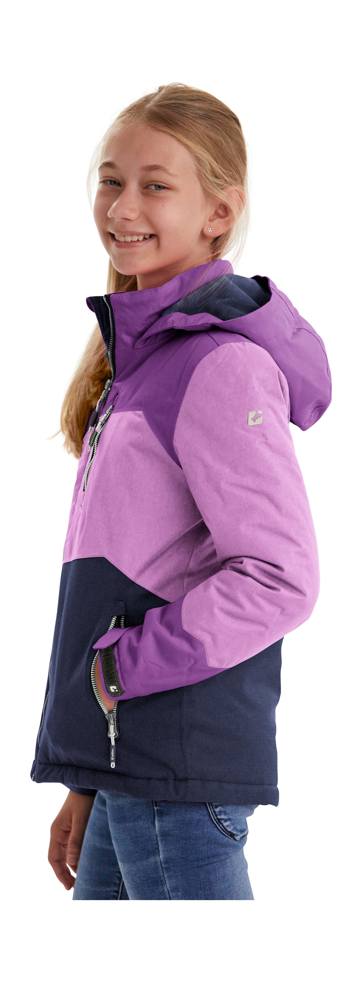 Killtec Outdoorjacke »Lynge GRLS JCKT B«, Wasserdichte Winterjacke mit Kapuze, Fleece, verstellbaren Ärmeln