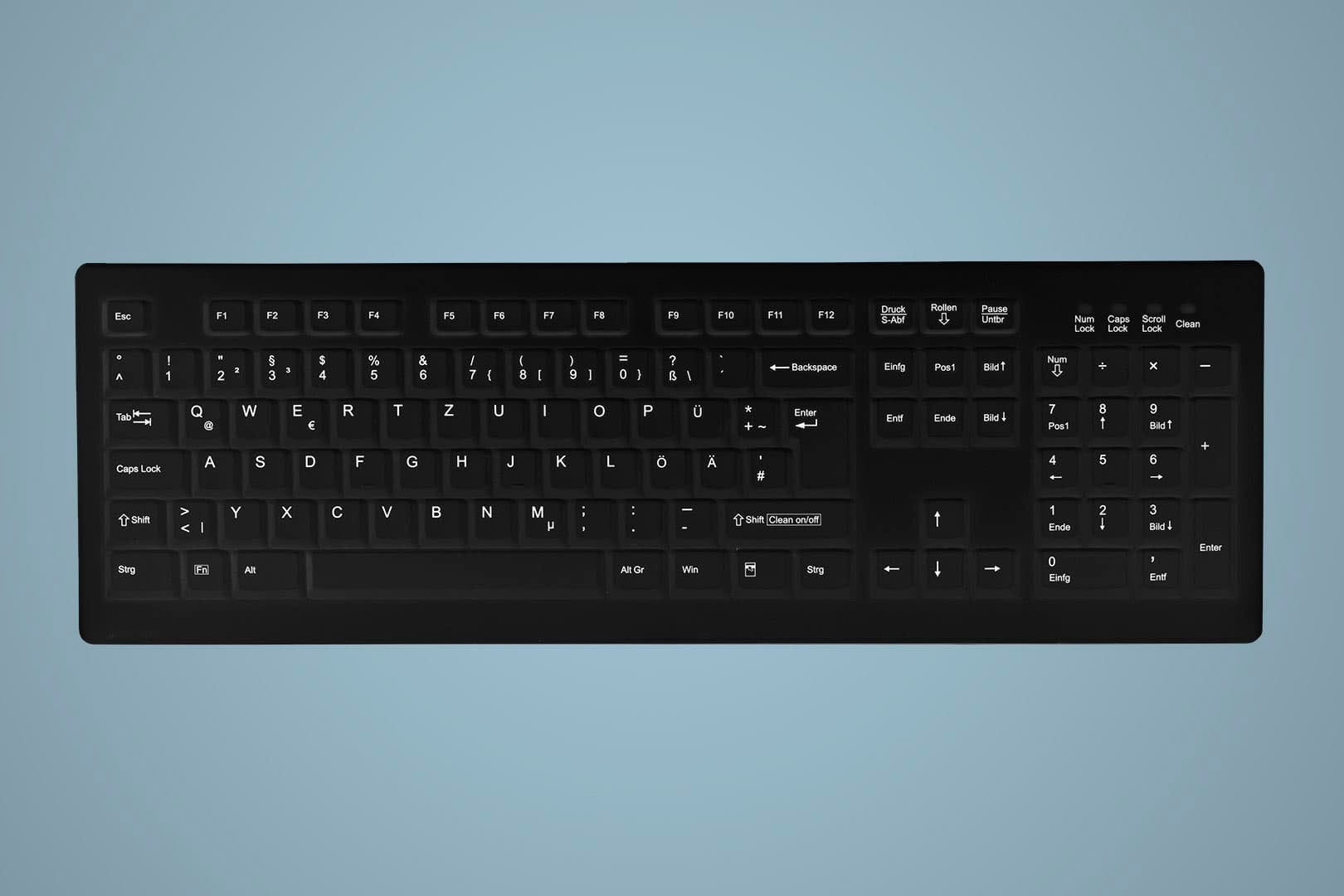 Cherry Tastatur »AK-C8100«, (Fn-Tasten-USB-Anschluss-Windows-Sperrtaste-Ziffernblock)