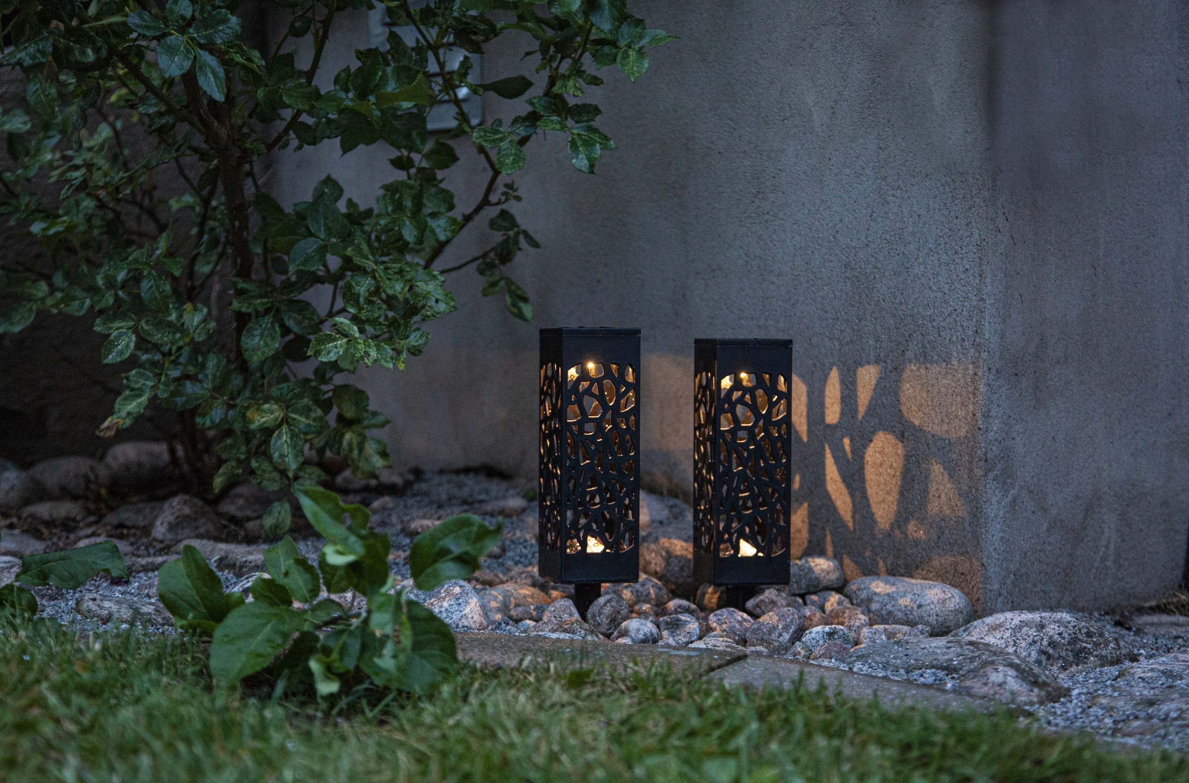 Parforce Traditional Hunting LED Solarleuchte »Solar Dekoration Izola« LED-Board 2 Stk. Neutralweiß 2er-Set, weißes Licht, Dämmerungssensor, Schalter