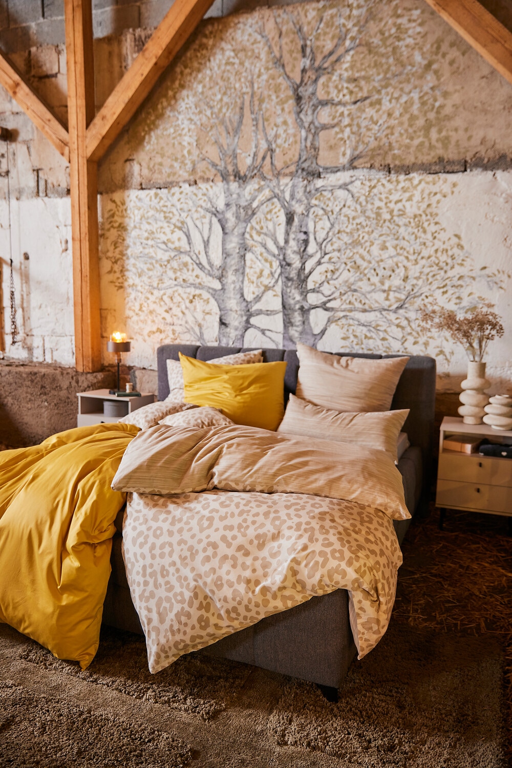 TOM TAILOR HOME Bettwäsche »Ellja« 3 Stk. in Gr. 135x200 oder 155x220 cm, 100% Baumwolle, Leo Design