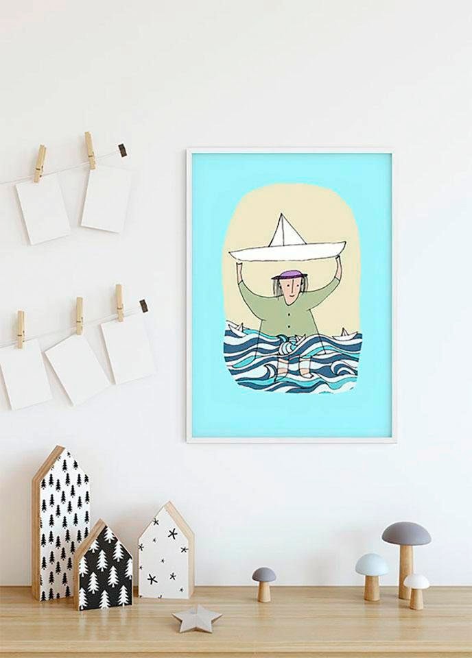 Komar Bild »Paper Ship«, Menschen, (1 St.), Wandbild zur Dekoration - ohne Rahmen