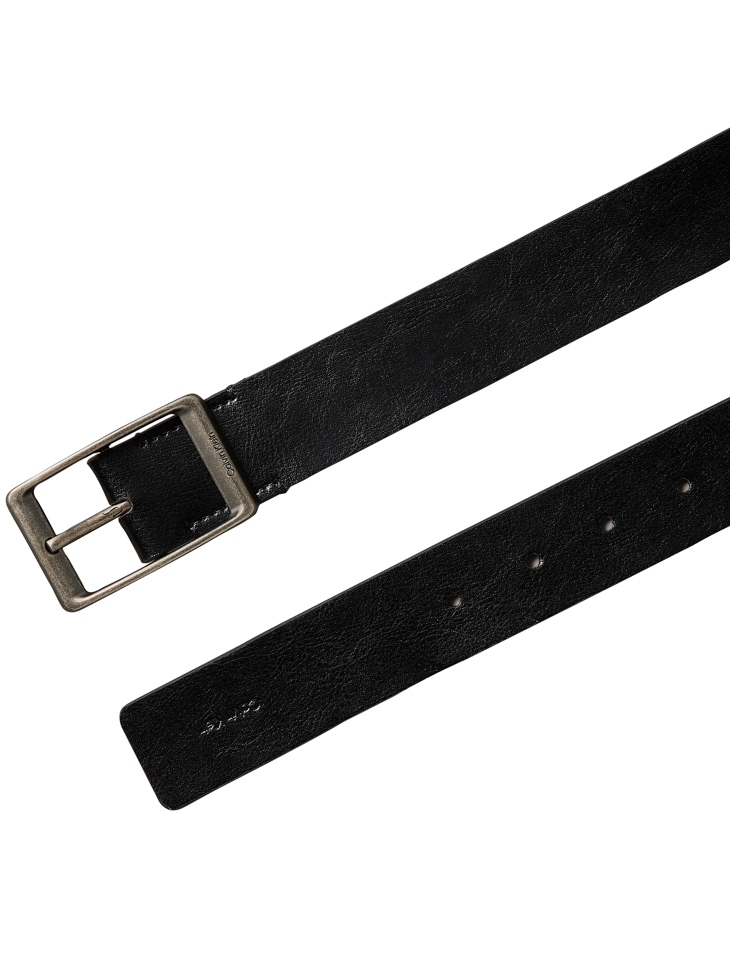 Calvin Klein Jeans Ledergürtel »CASUAL ROUND BUCKLE TUMBLED 35MM« Regular fit und größenverstellbar