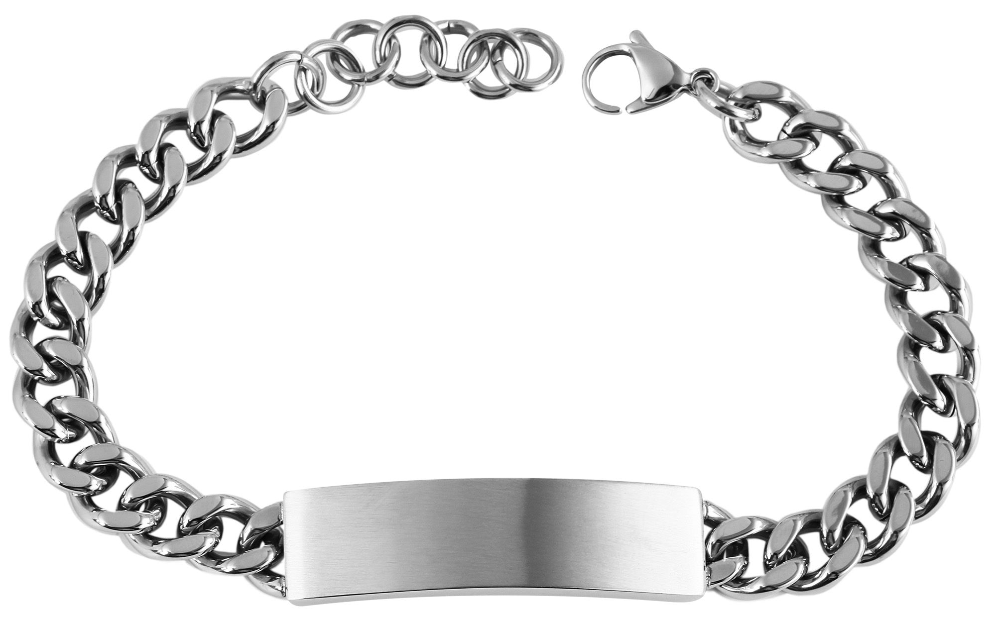 Adelia´s Panzerarmband »Unisex Armband ¿ Panzerarmband aus Edelstahl 21 cm«