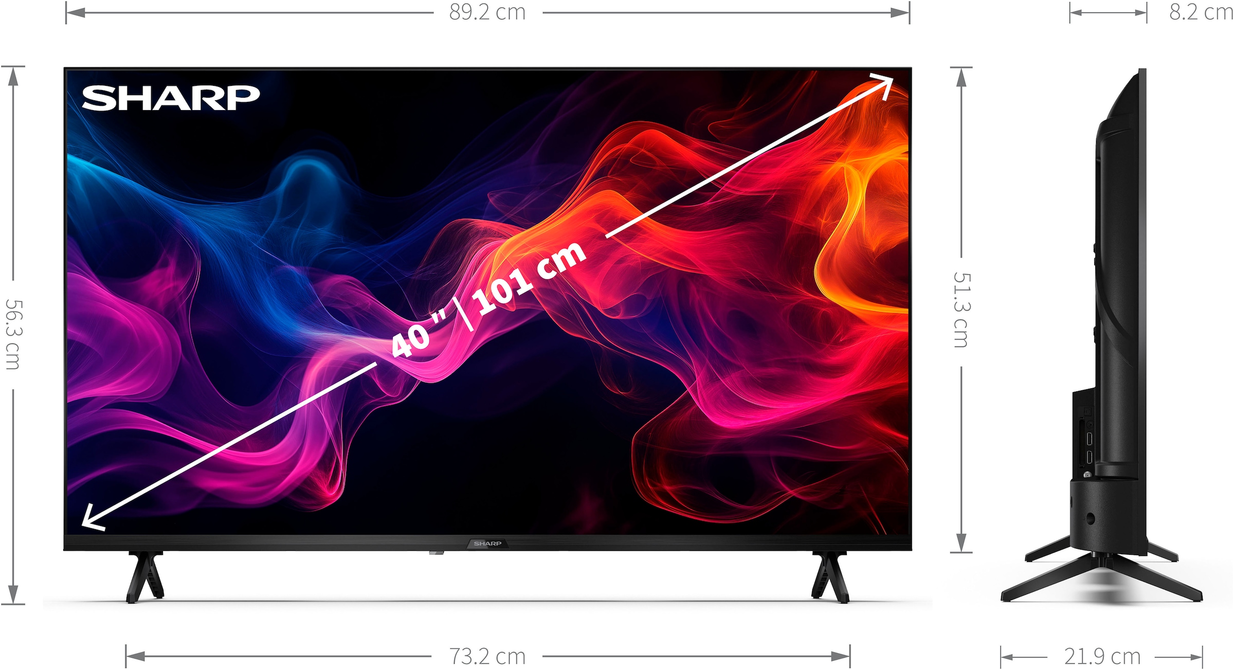 Sharp LED-Fernseher »2T-C40GFx«, Full HD, Google TV-Smart-TV