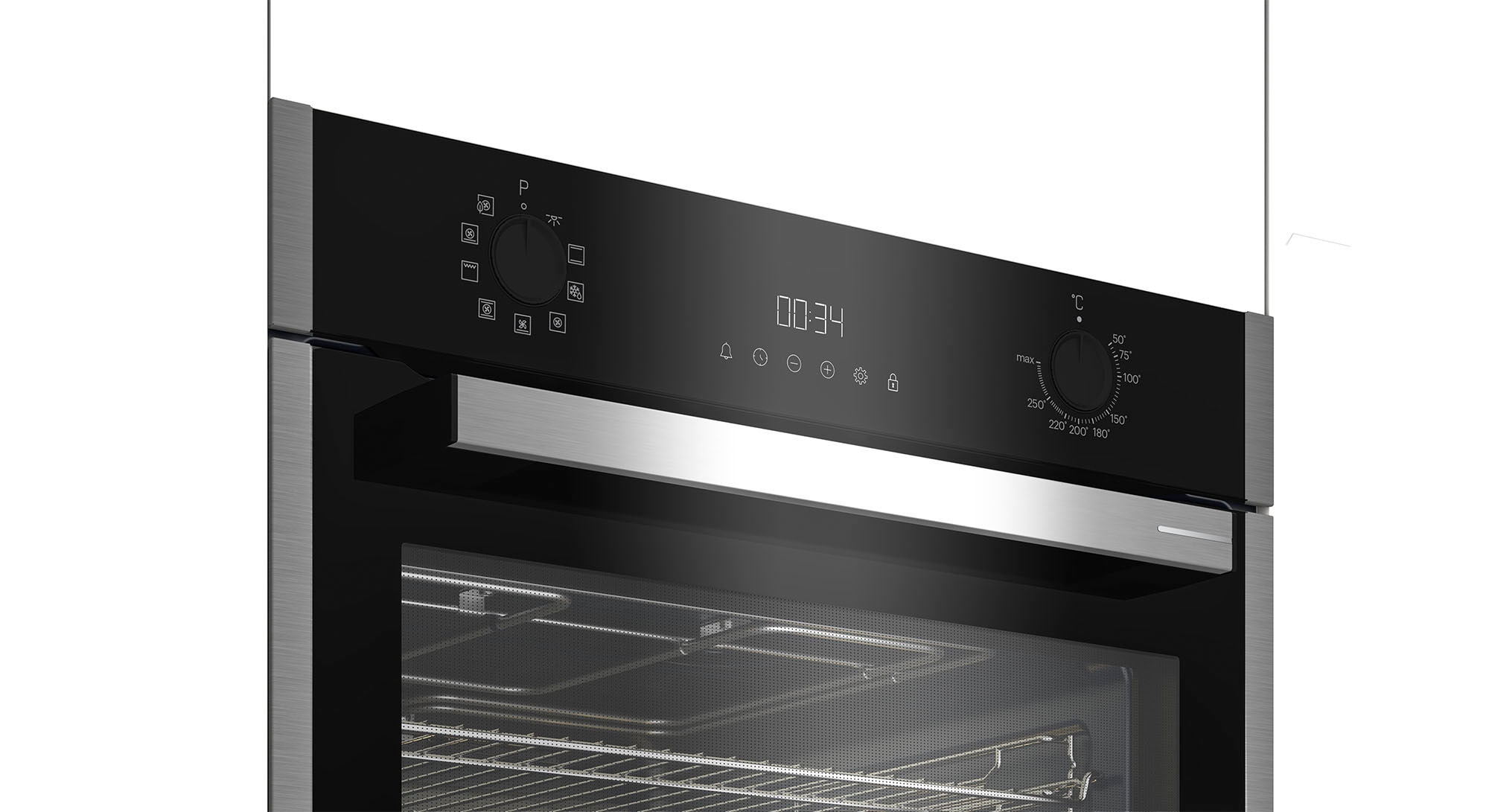 Grundig Einbaubackofen  »GEBM19301BC«, mit 2-fach-Teleskopauszug